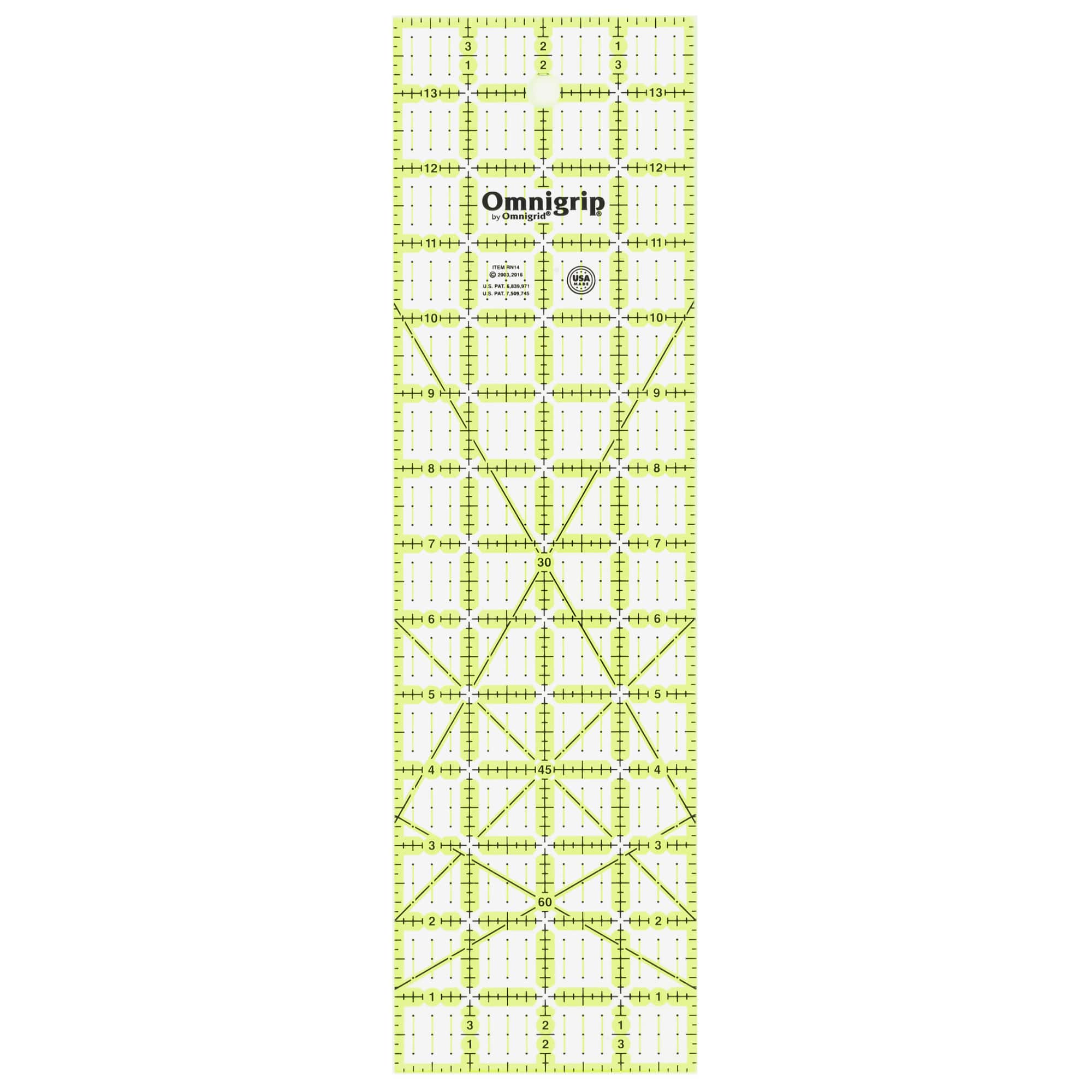 Omnigrip® by Omnigrid® 4" x 14" Non-Slip Rectangle Quilting Ruler