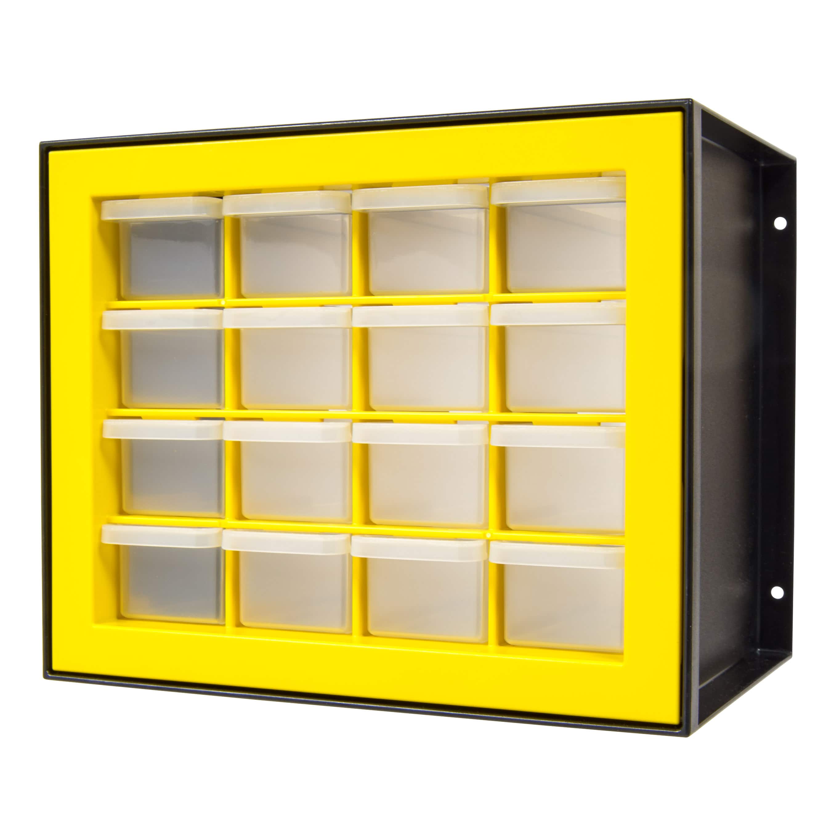 IRIS Black and Yellow 16-Drawer Parts Cabinet