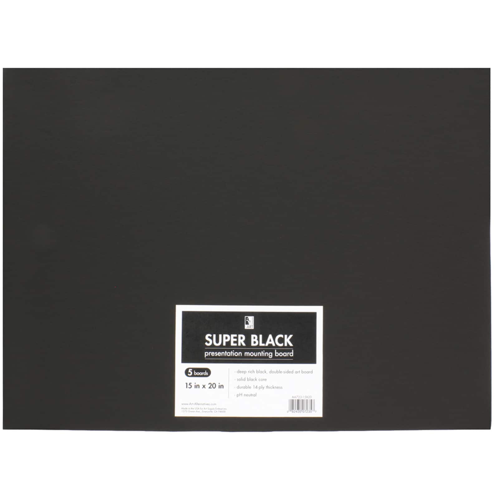 Art Alternatives Super Black Presentation & Mounting Boards, 5ct.
