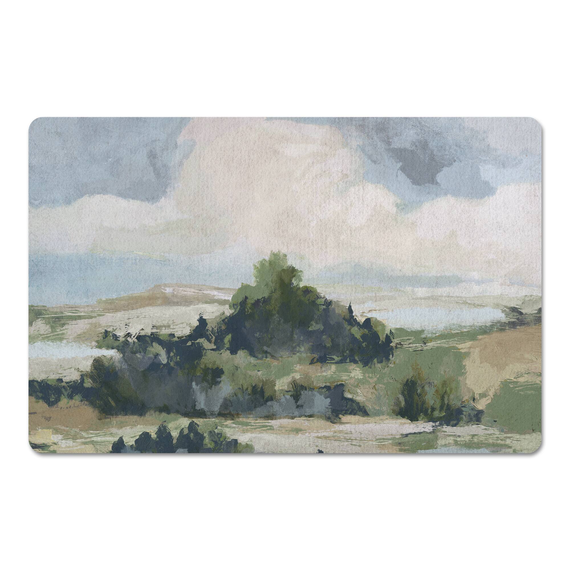 18&#x22; x 27&#x22; Navy Choppy Landscape Floor Mat