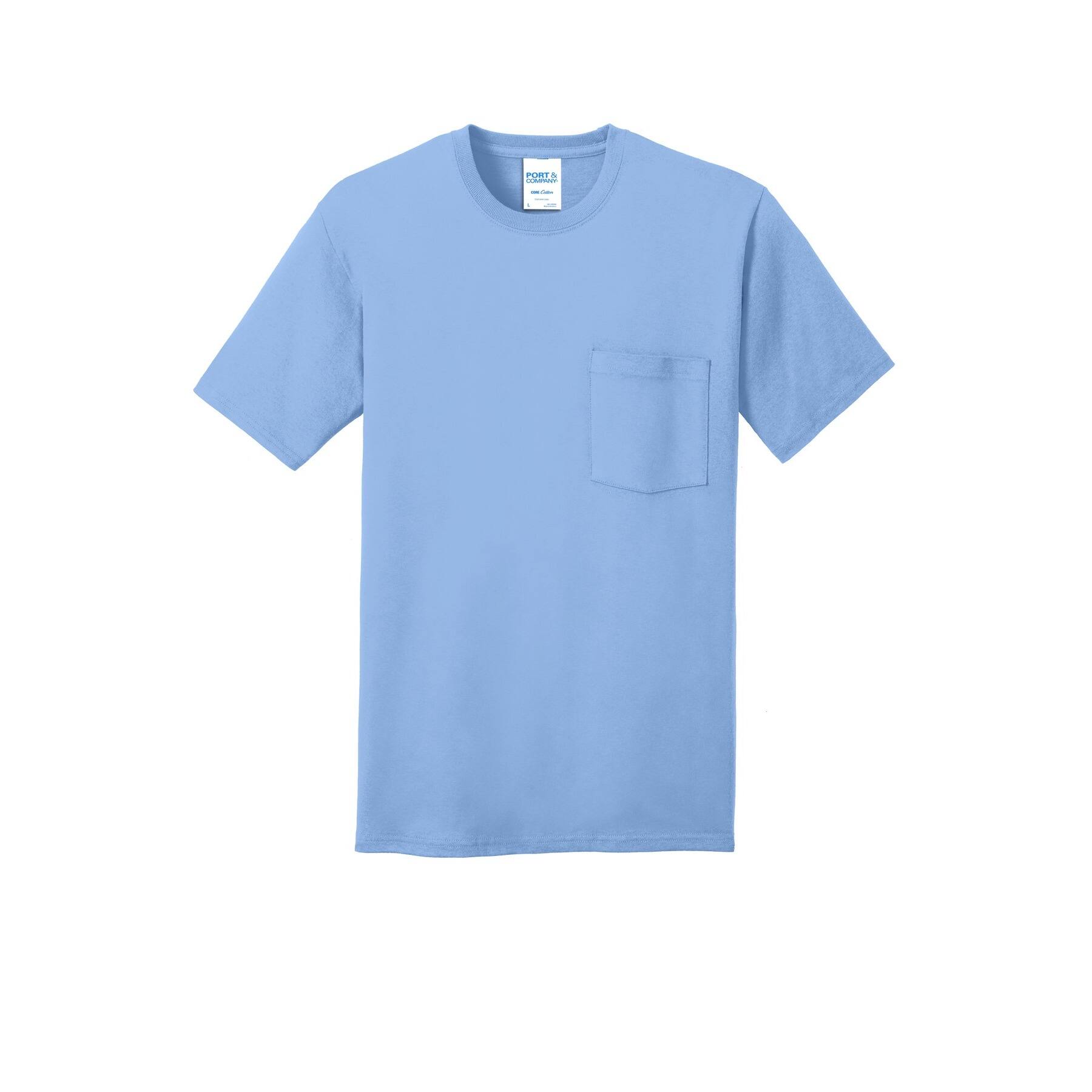 Port & Company® Core Cotton Pocket Adult T-Shirt