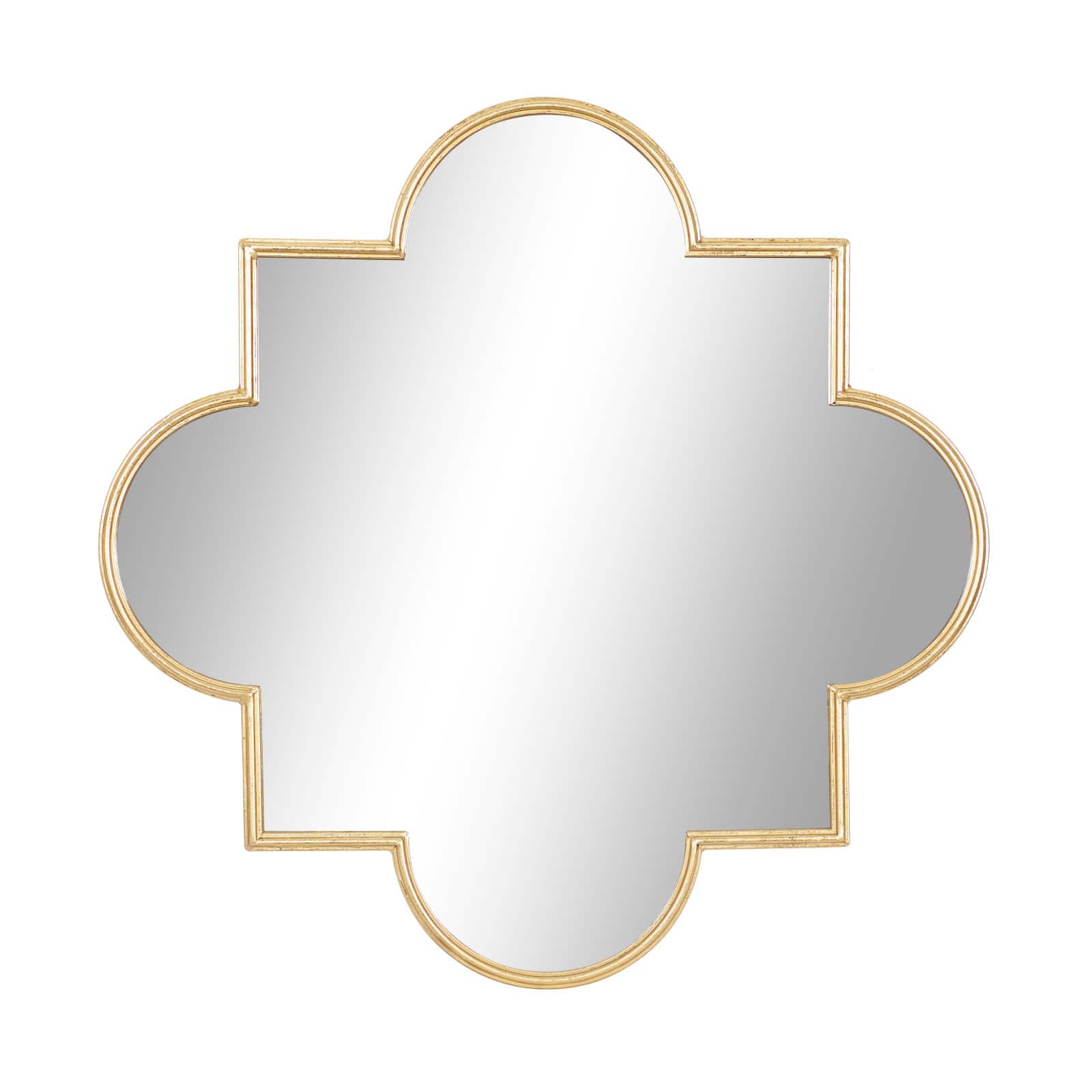 Gold Metal Contemporary Mirror, 34" x 1" x 34"