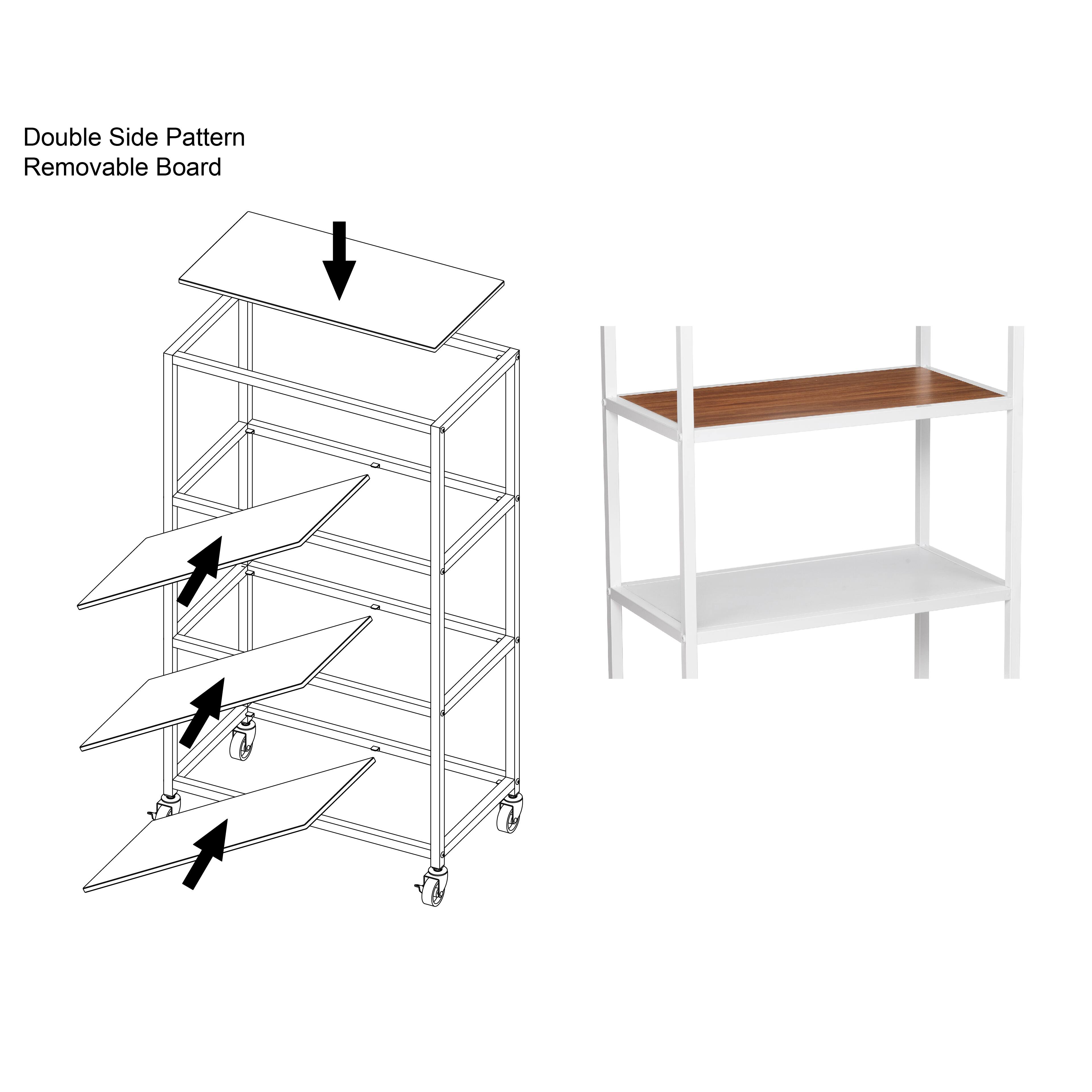 White Heights 4-Tier Rolling Cart by Simply Tidy®