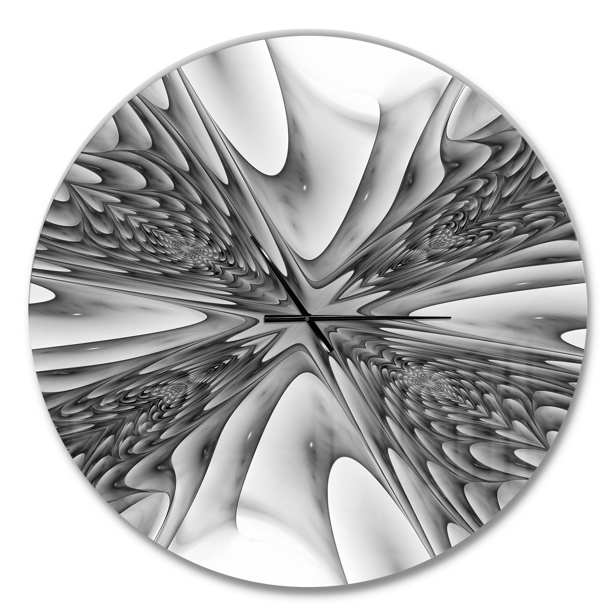 Designart Fractal 3D Magical Depth Wall Clock