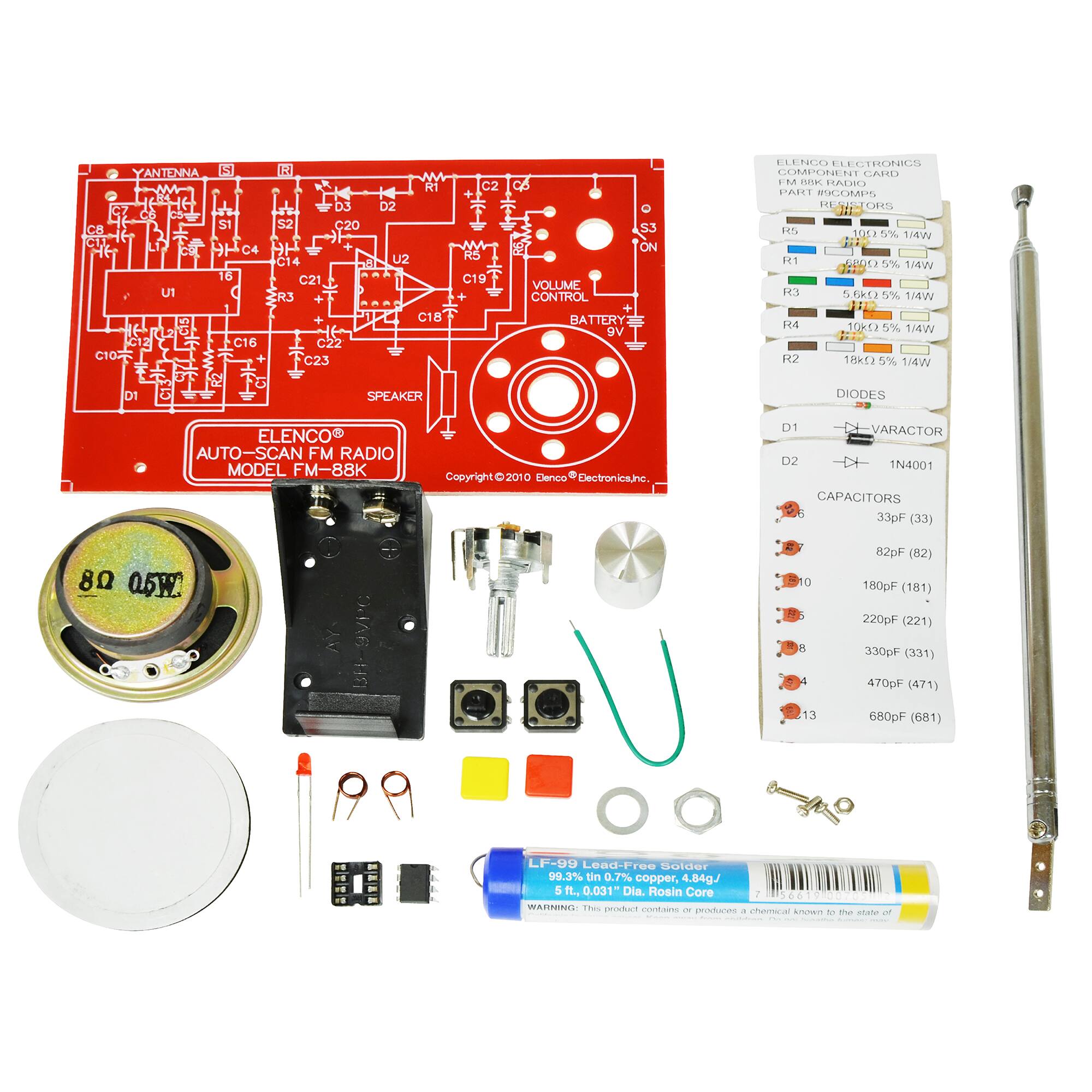 Elenco® WE MAKE™ Learn to Solder FM Radio Kit with Tools