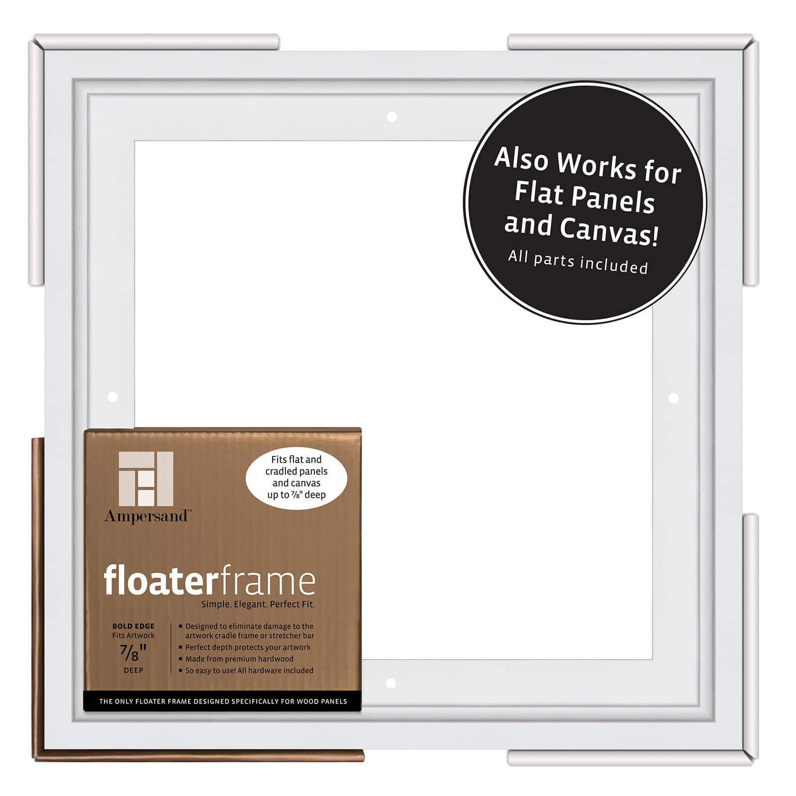 Ampersand® White Bold Edge 7/8" Deep Floaterframe