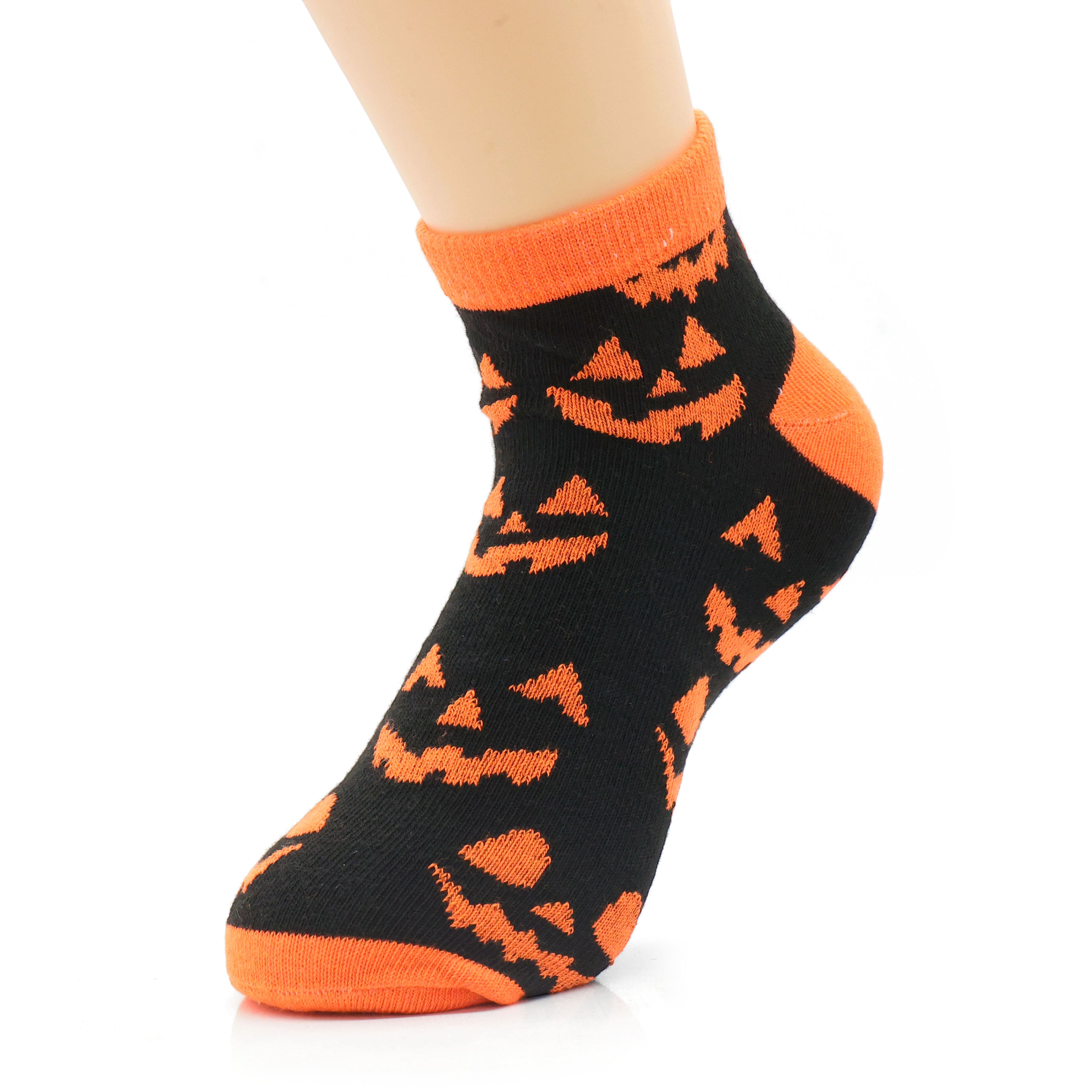 Jack-o&#x27;-Lantern Face Ankle Socks by Celebrate It&#x2122;