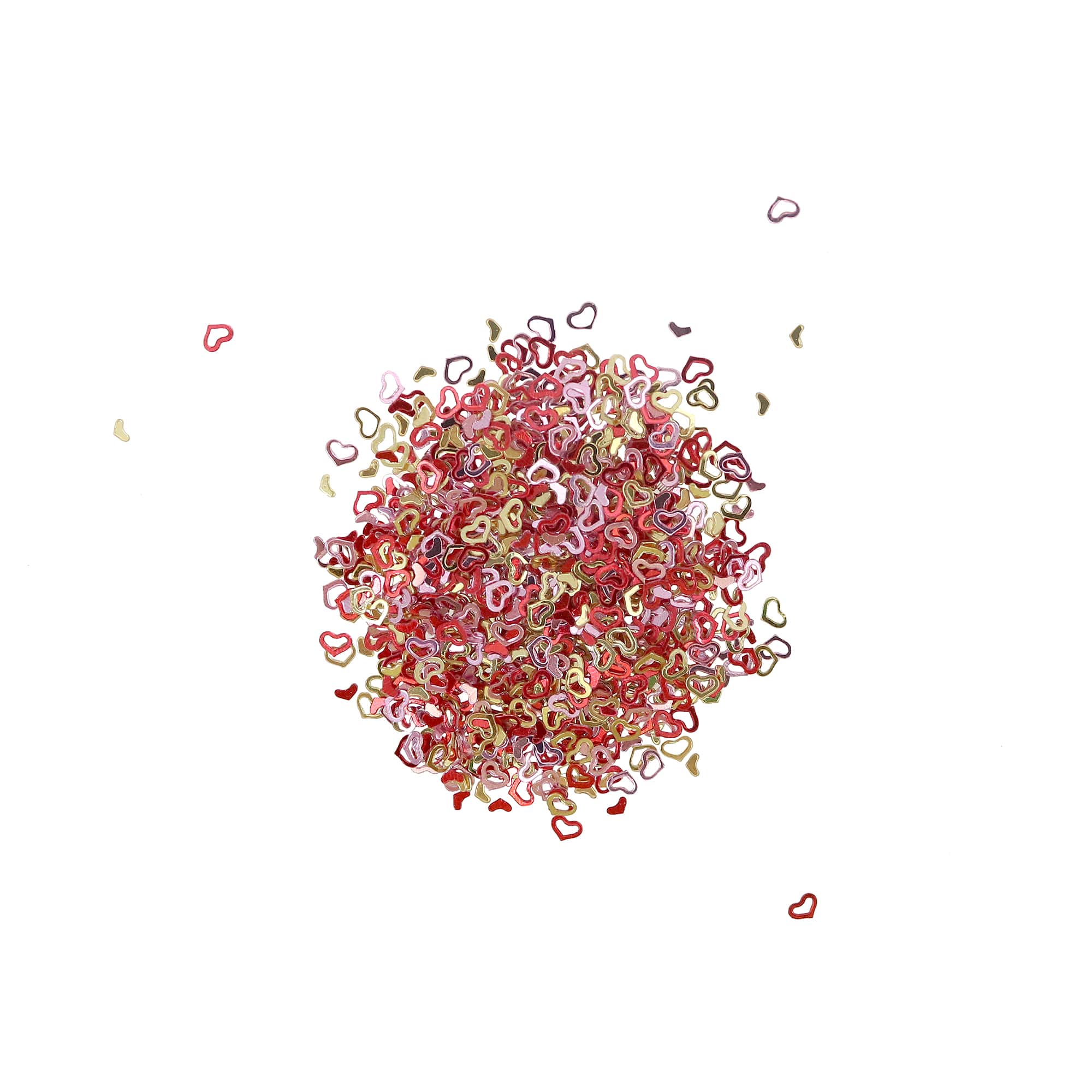 12 Pack: Red, Pink & Gold Heart Sequin Shapes by Creatology™