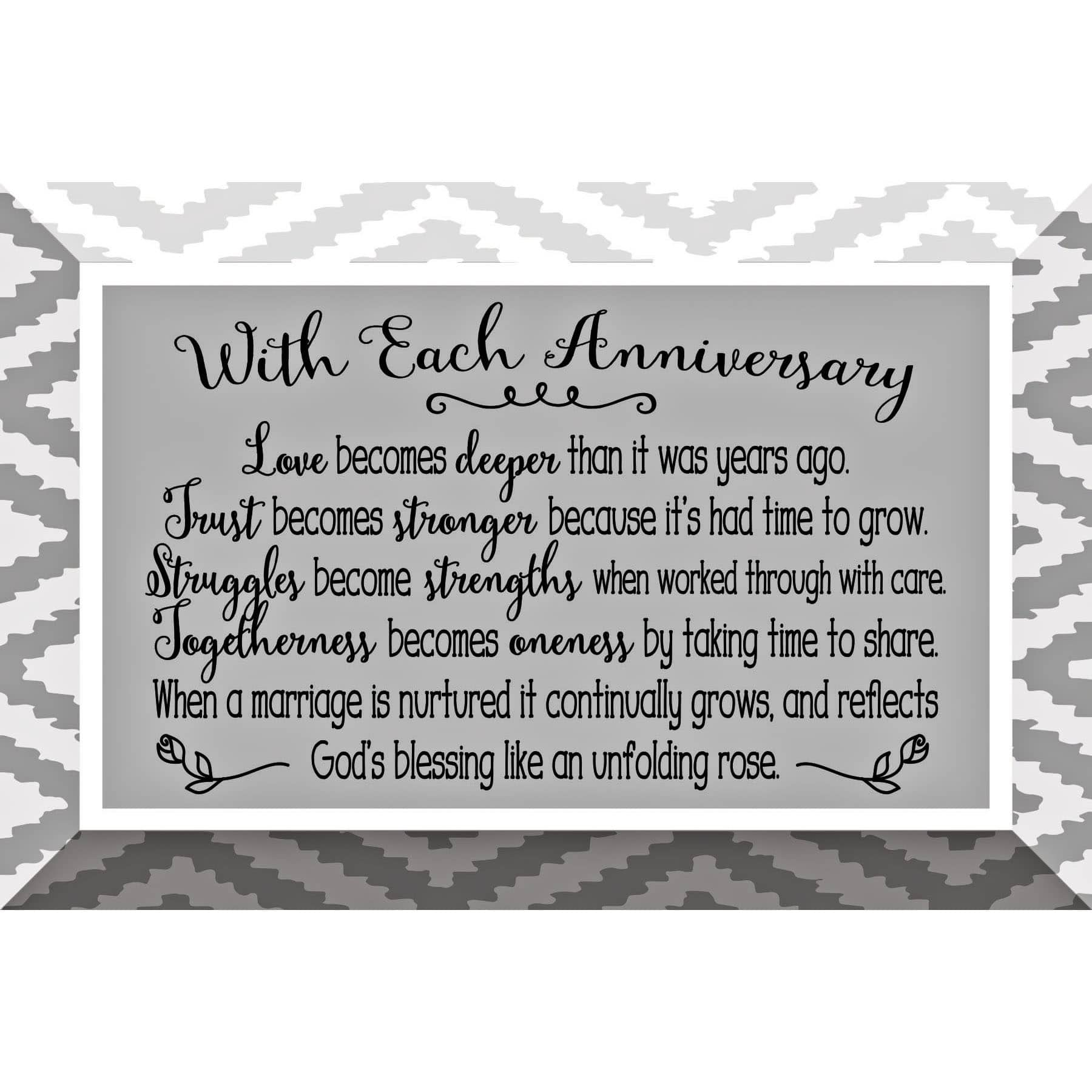 With Each Anniversary Glass Plaque with Easel By Dexsa | Michaels®