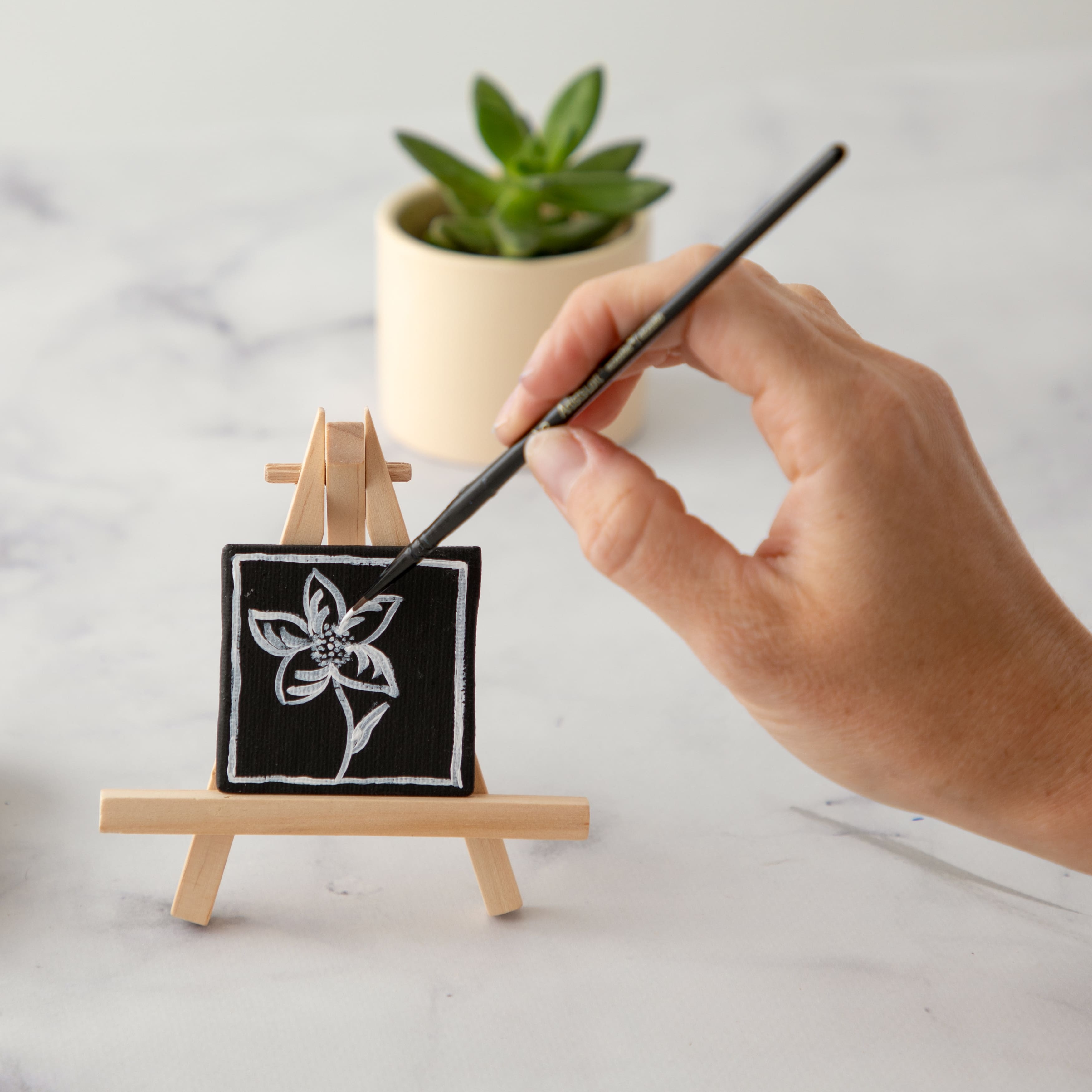 12 Packs: 8 ct. (96 total) 2" x 2" Black Mini Canvas Panels by Artist's Loft™ Necessities™