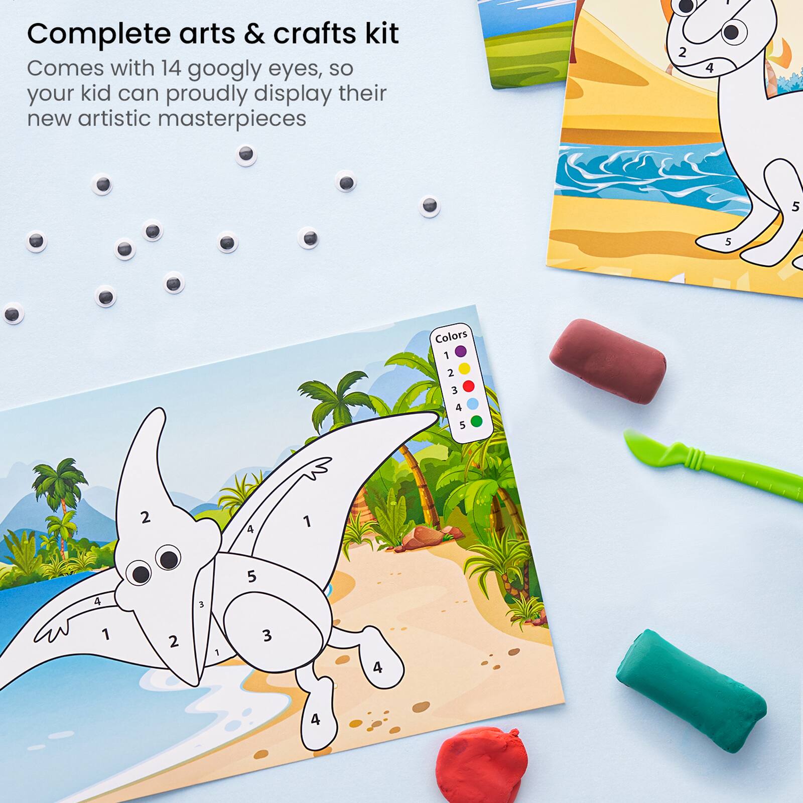 Kids Clay By Numbers Kit, Magical Creatures