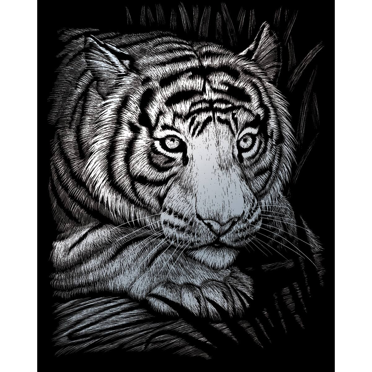 Royal &#x26; Langnickel&#xAE; Engraving Art&#x2122; White Tiger Silver Foil Kit