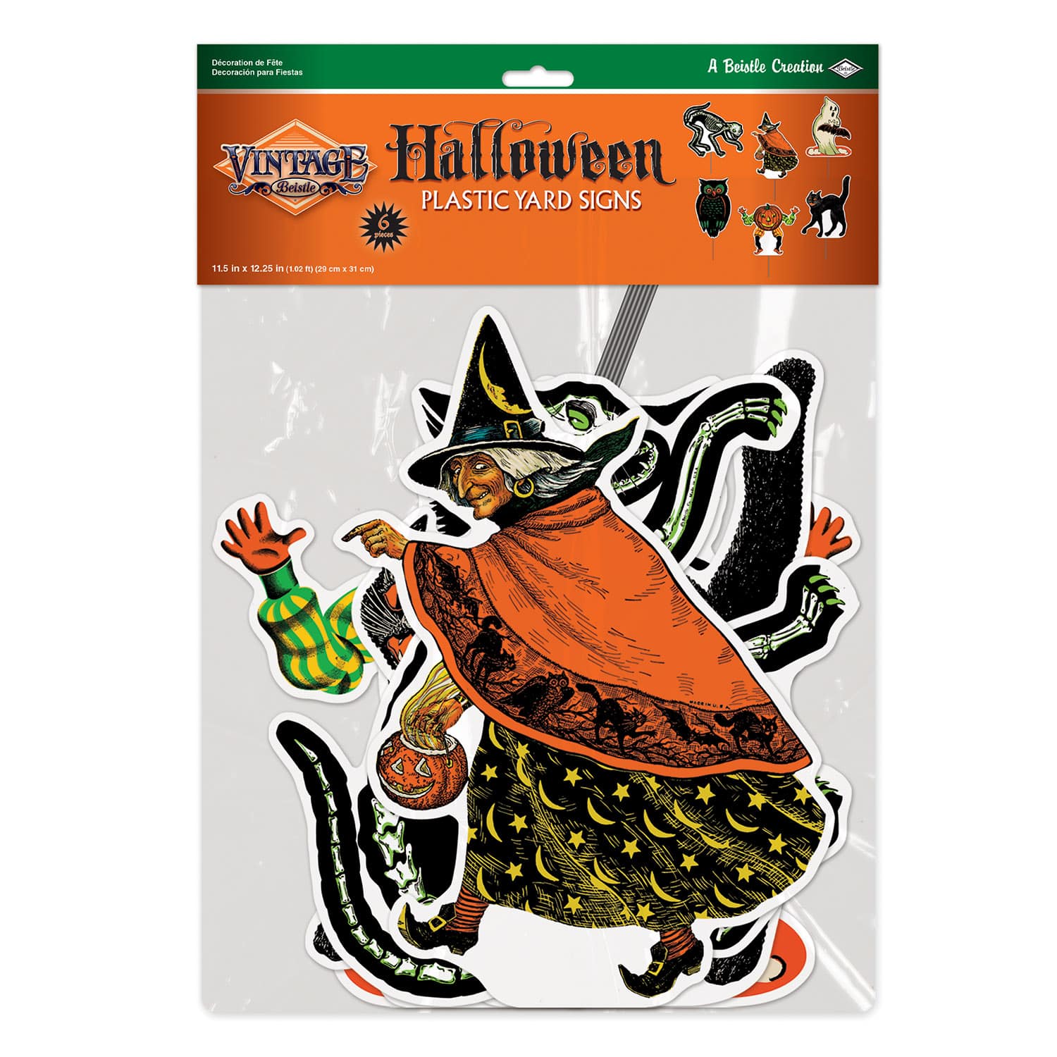 Beistle Plastic Vintage Halloween Yard Signs