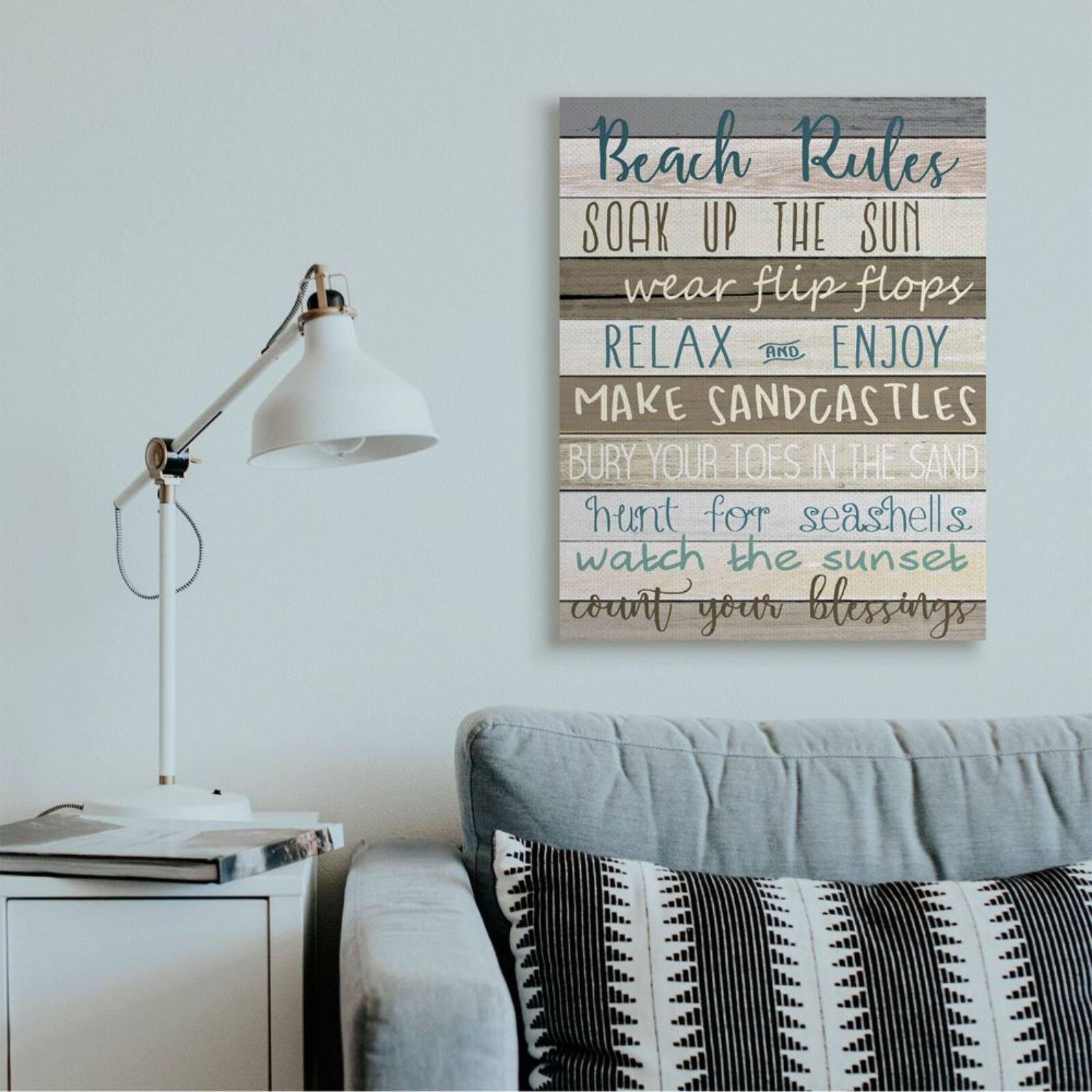 Stupell Industries Beach Rules Boardwalk Sign Wall Accent