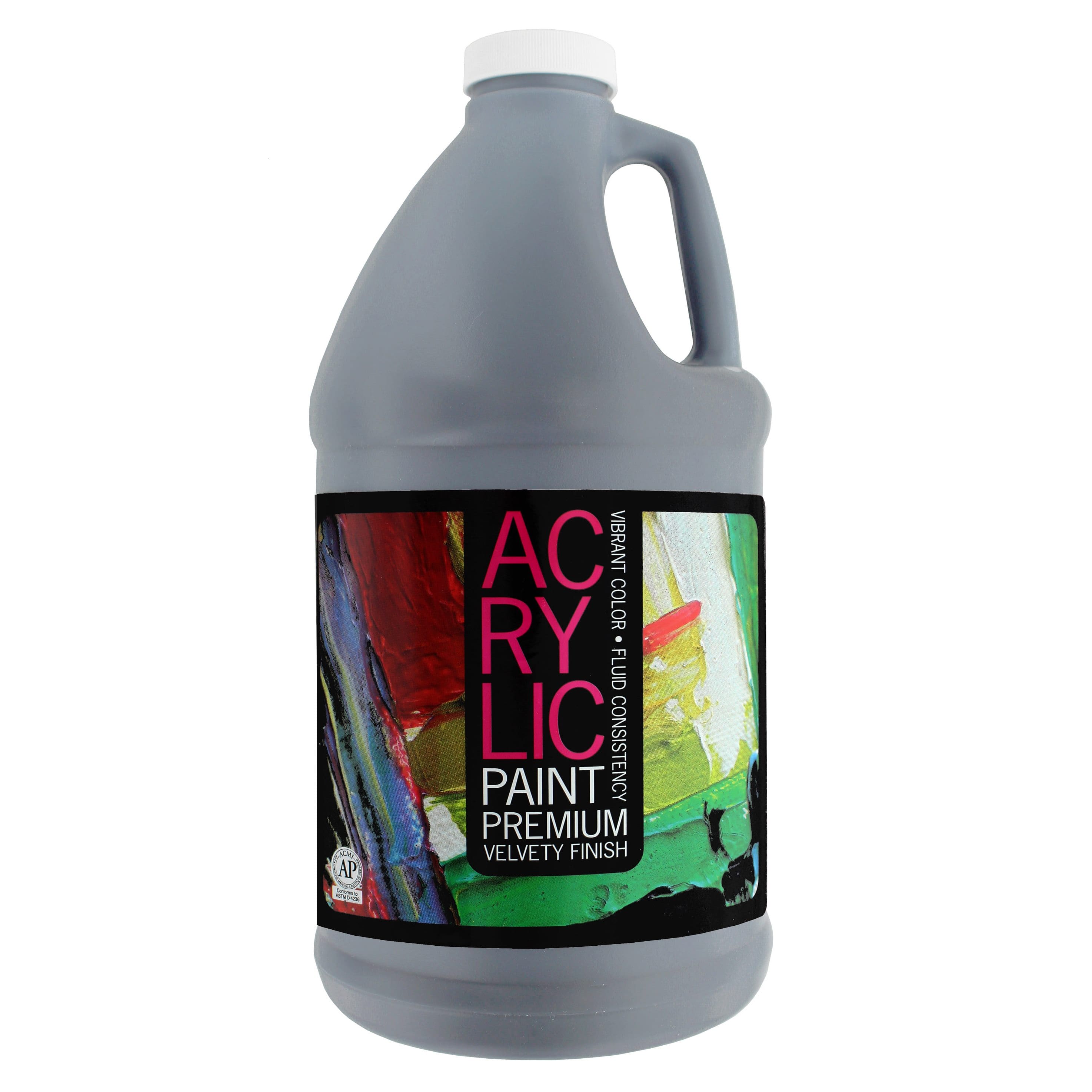 Pro Art Student Grade Acrylic Paint Premium Velvety Finish, 64 oz in Silver