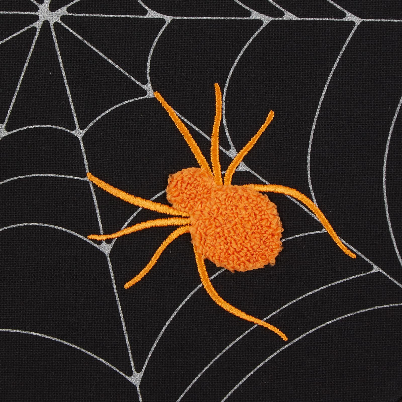 DII&#xAE; Spooky Spiderweb Embellished Round Placemats, 4ct.