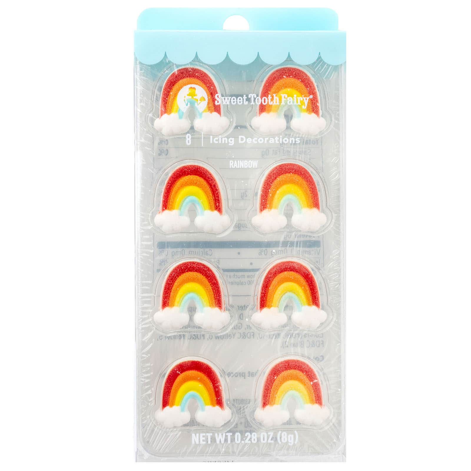 Sweet Tooth Fairy&#xAE; Rainbow Icing Decorations, 8ct.