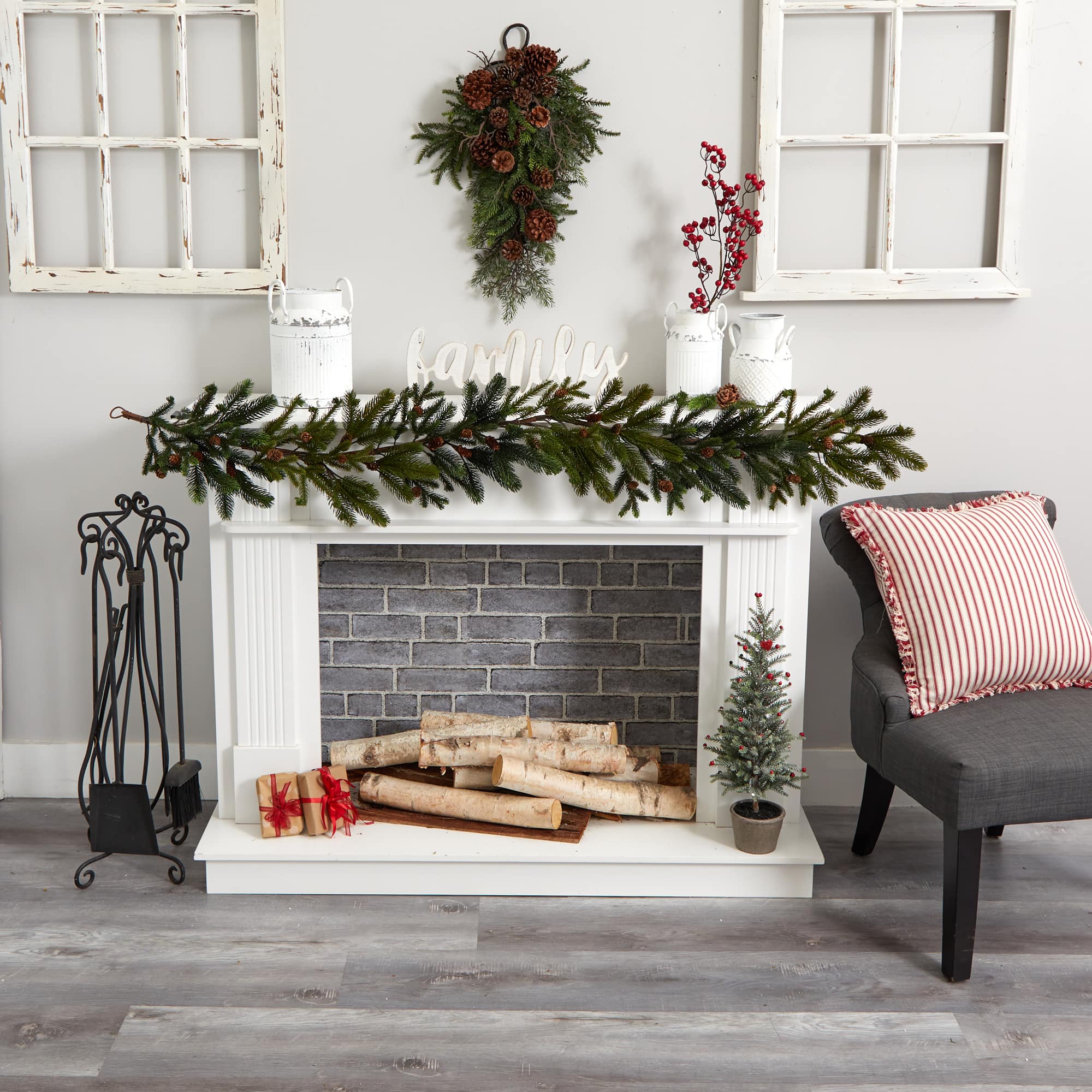 5ft. Pine &#x26; Pinecone Garland