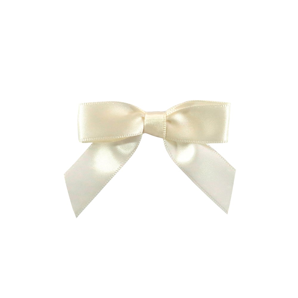 5/8 Pre-Tied Satin Twist Tie Bows - Orange