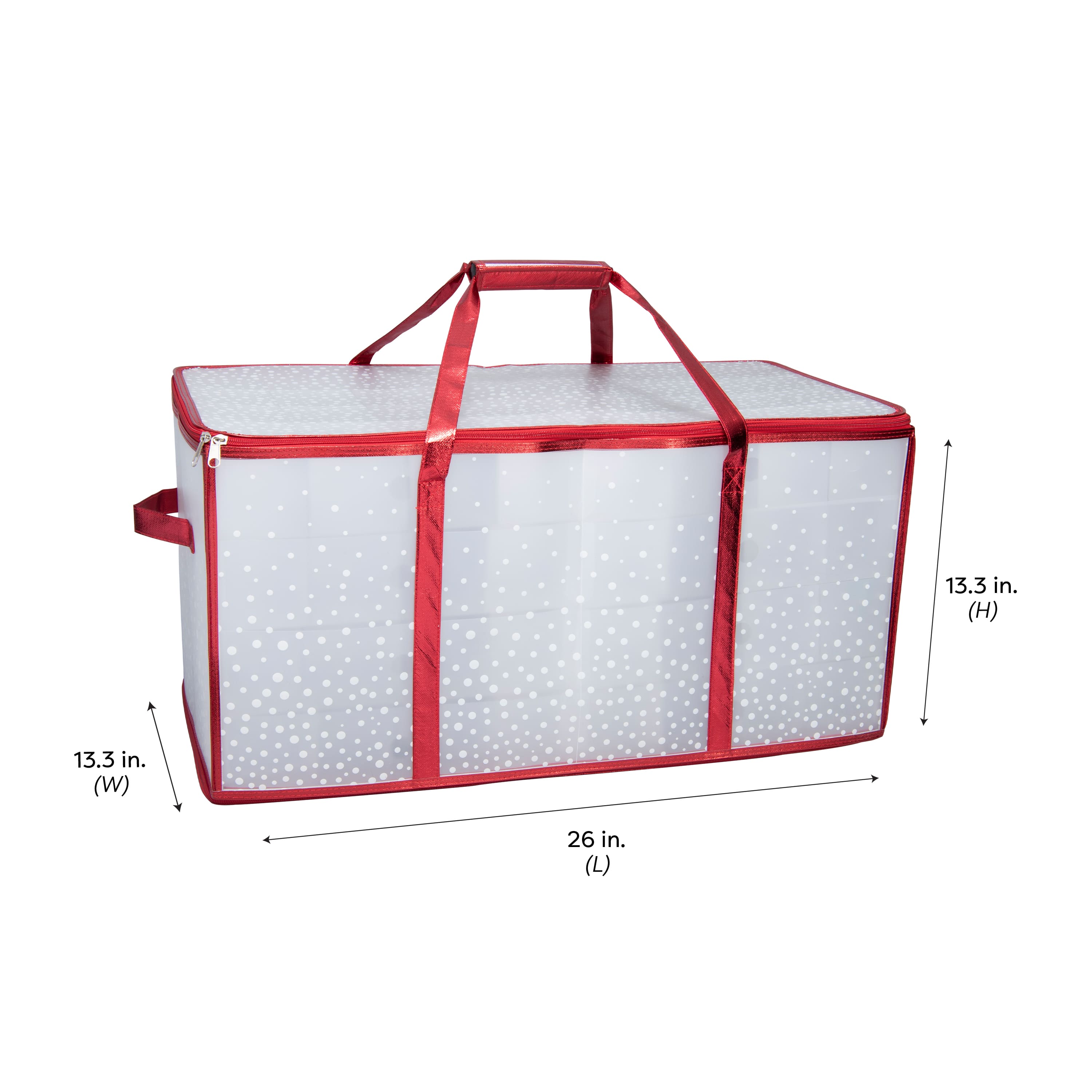 Simplify Red & White 128ct. Ornament Storage Organizer