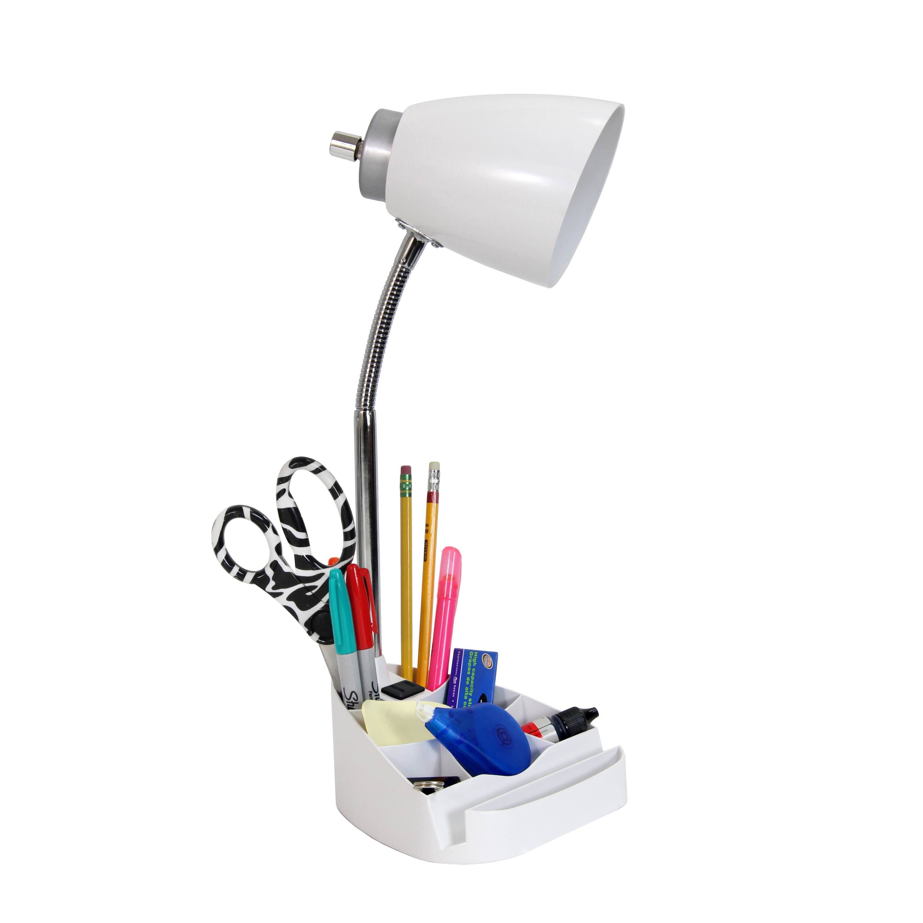 LimeLights 18.5&#x22; Gooseneck Desk Lamp with Tablet Stand and Charging Outlet