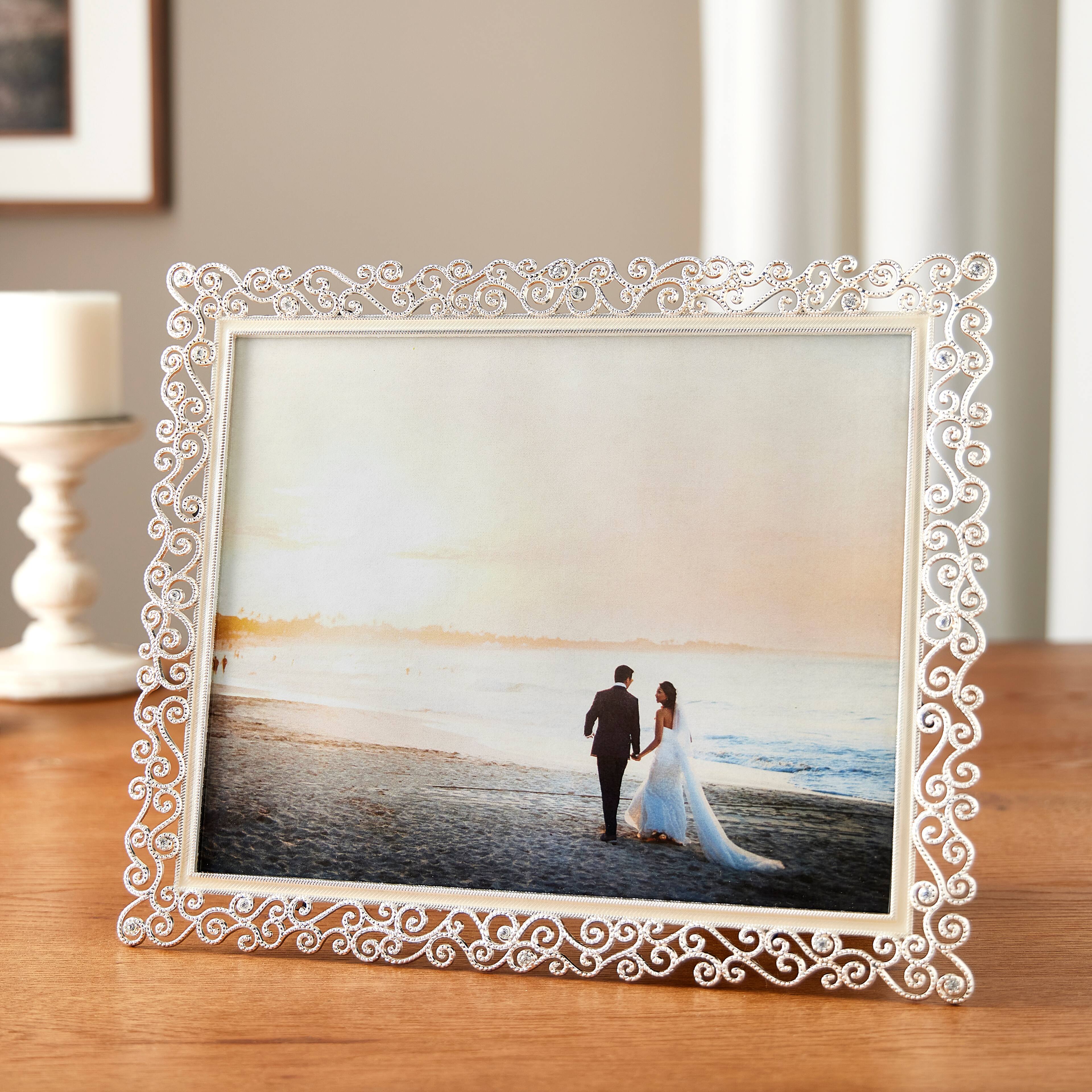 12 Pack: Silver Scroll Jeweled 8" x 10" Frame, Expressions™ by Studio Décor®
