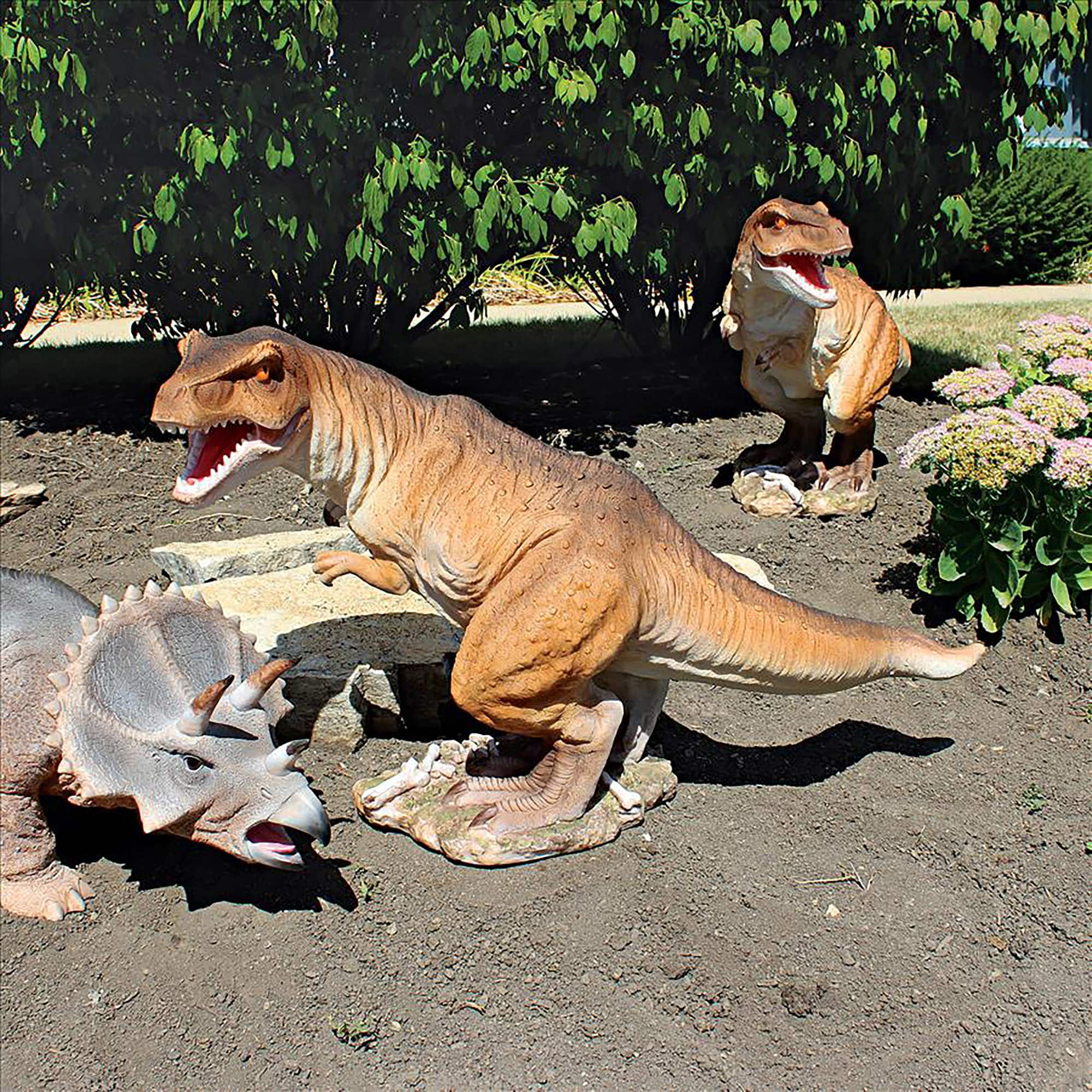Design Toscano 29.5&#x22; Brown Jurassic Tyrannosaurus Rex Statue