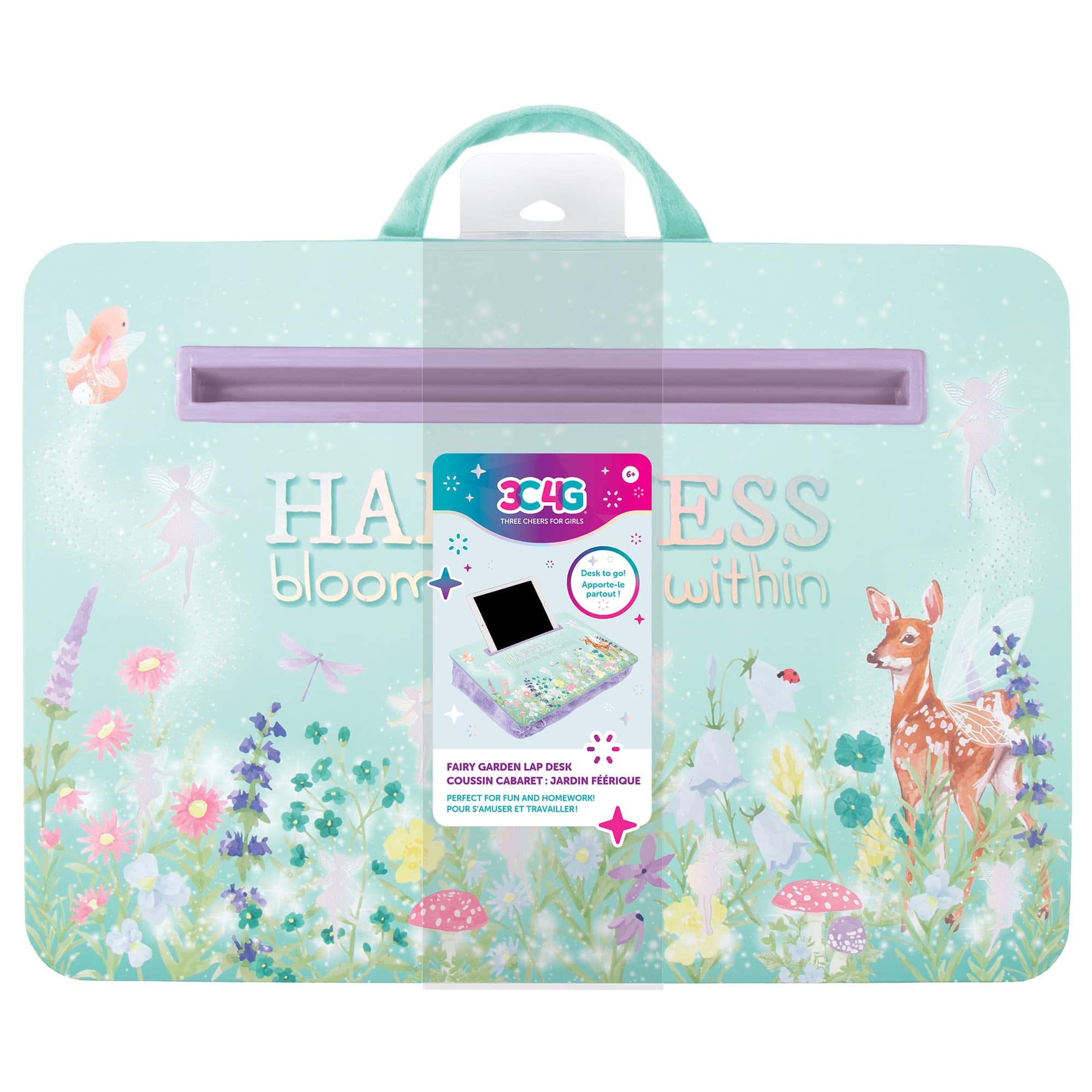 Make It Real™ 3C4G Green & Purple Fairy Garden Lap Desk