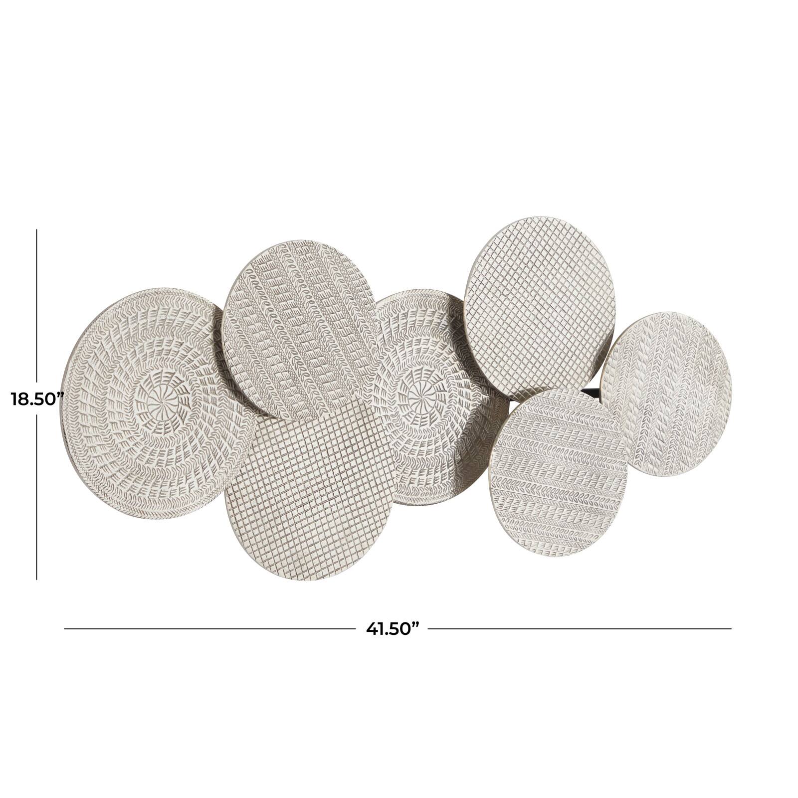 42&#x22; Aluminum Carved Design Plates Wall D&#xE9;cor