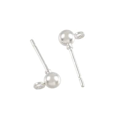 Buy in Bulk - 12 Pack: Earring Post Ball Top by Bead Landing™ | Michaels