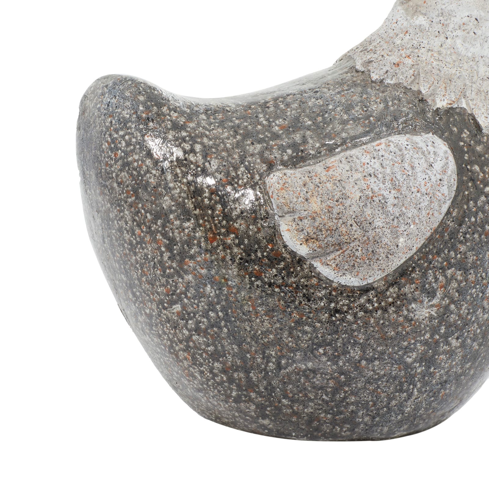 10" Gray Stone Country Hen Garden Sculpture