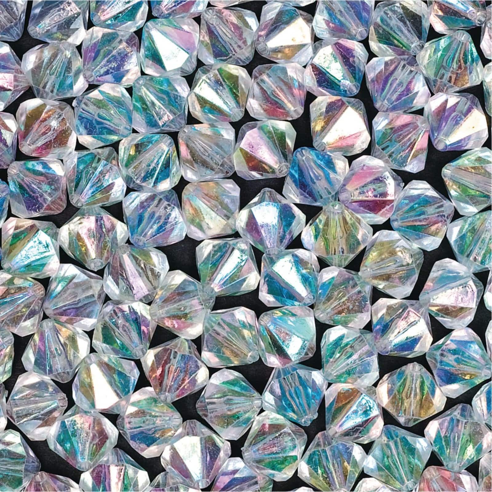 Color Splash!® Faux Crystal Bicone Plastic Beads, 12mm