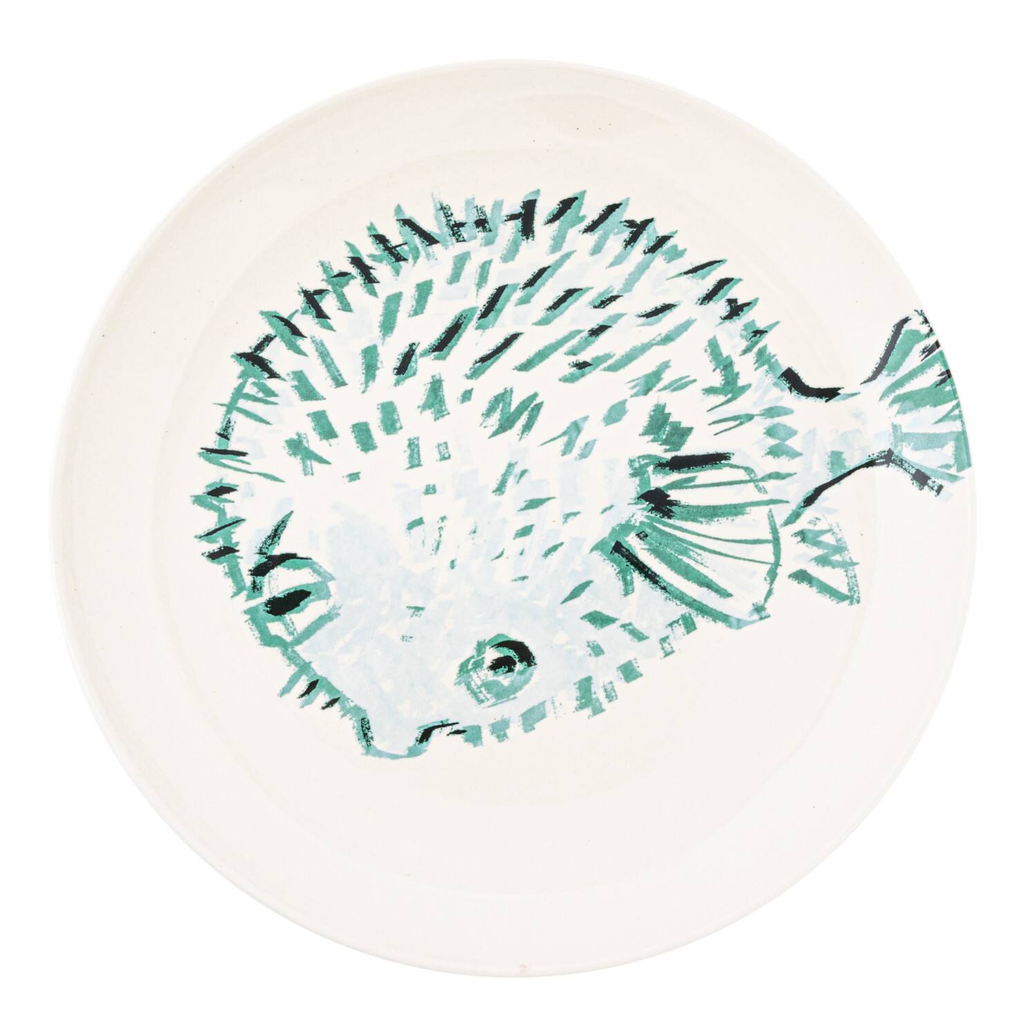 10.5&#x22; Animal &#x26; Flower Stoneware Dinner Plate Set