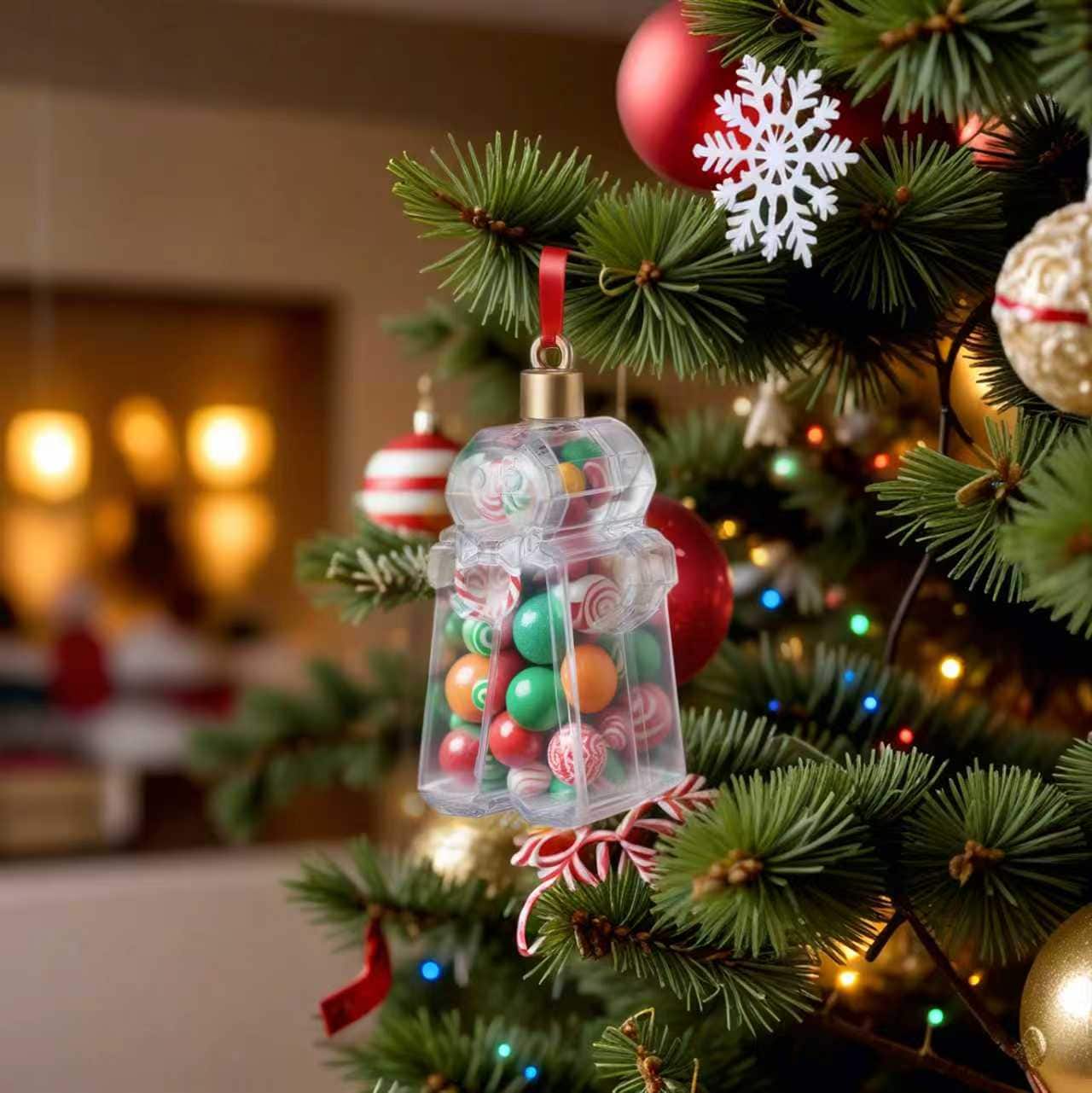 3.5&#x22; Clear Fillable DIY Plastic Gingerbread Cookie Ornament by Make Market&#xAE;