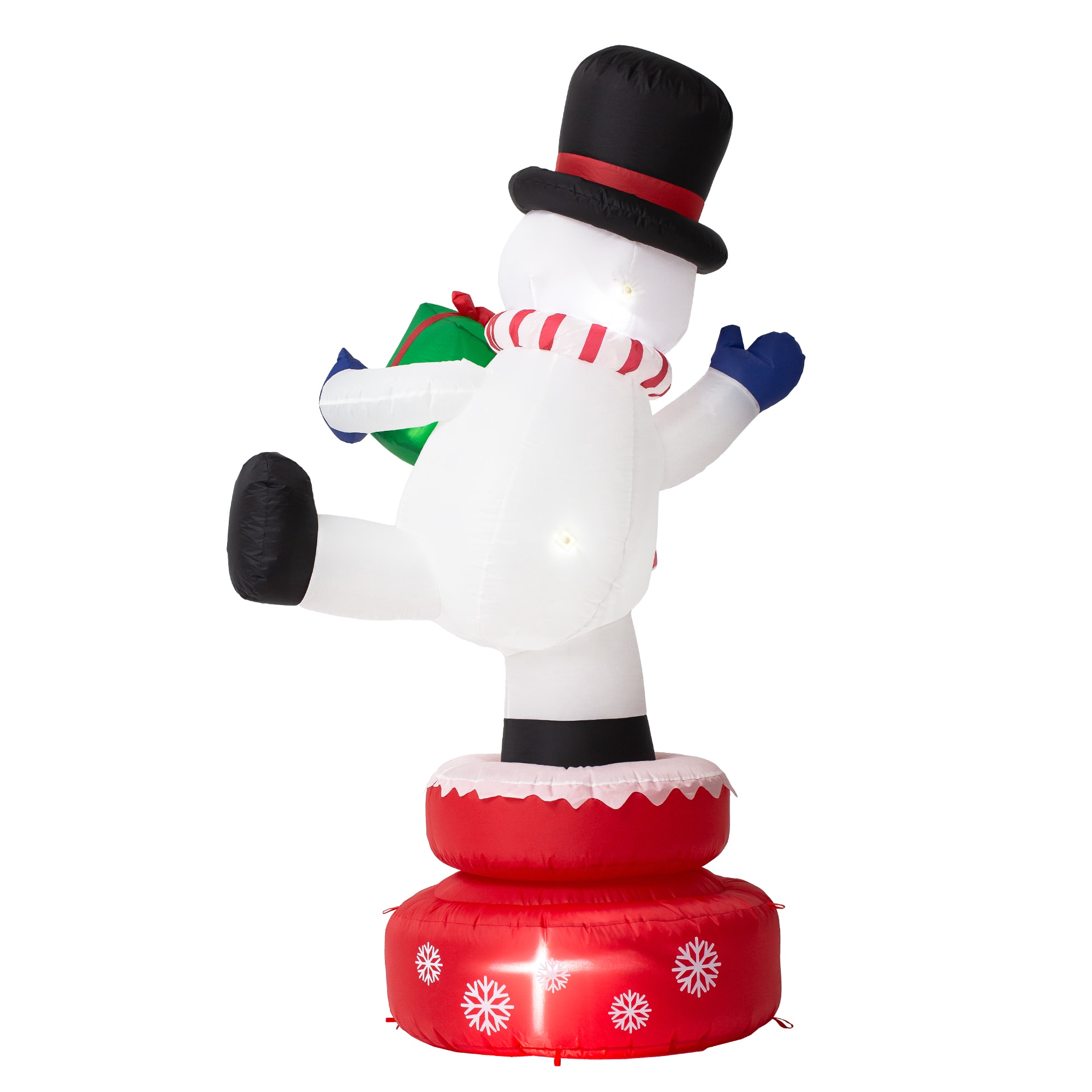 Glitzhome&#xAE; 6ft. Lighted Inflatable Rotating Snowman D&#xE9;cor