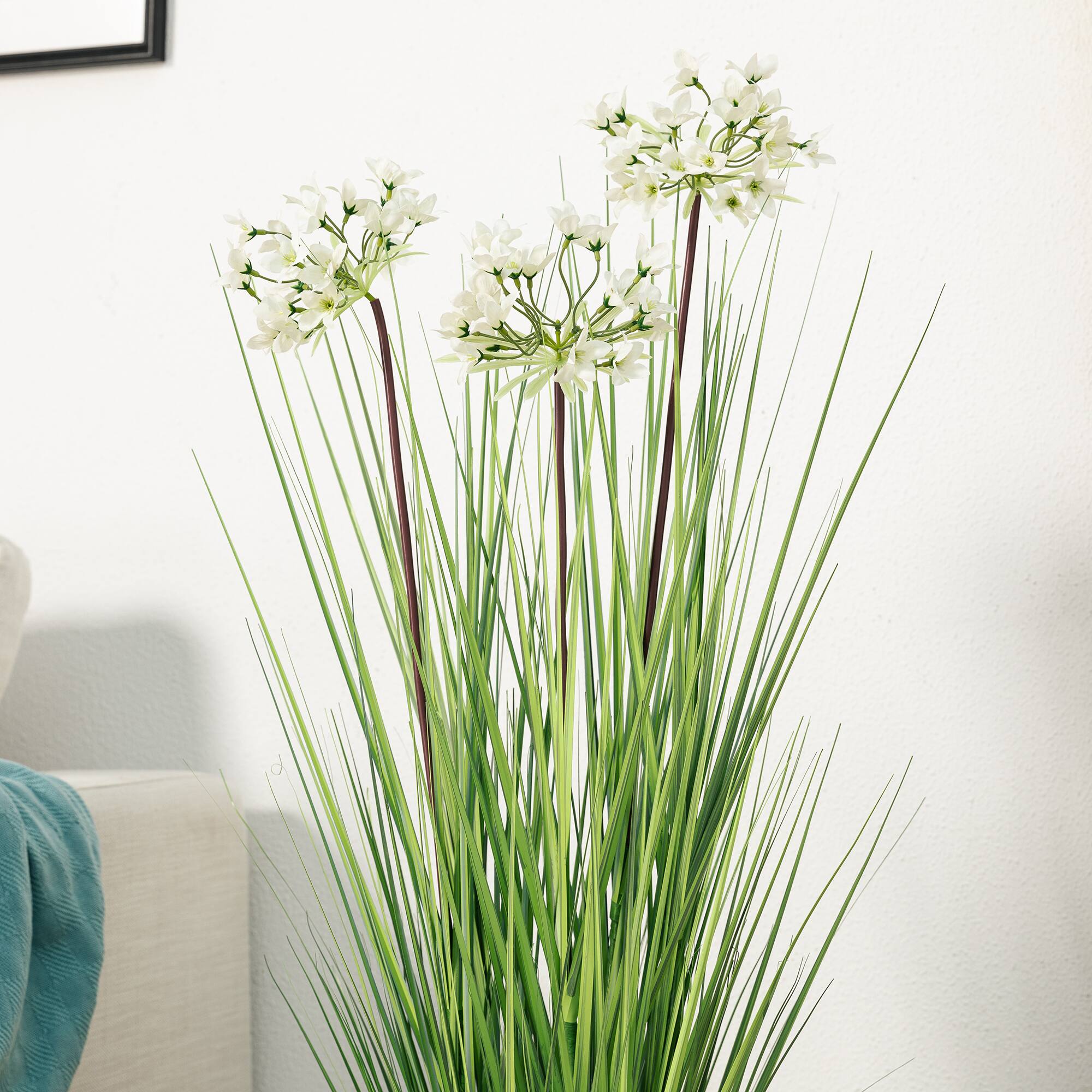 Glitzhome® 3.25ft. Faux Onion Grass Plant in Pot