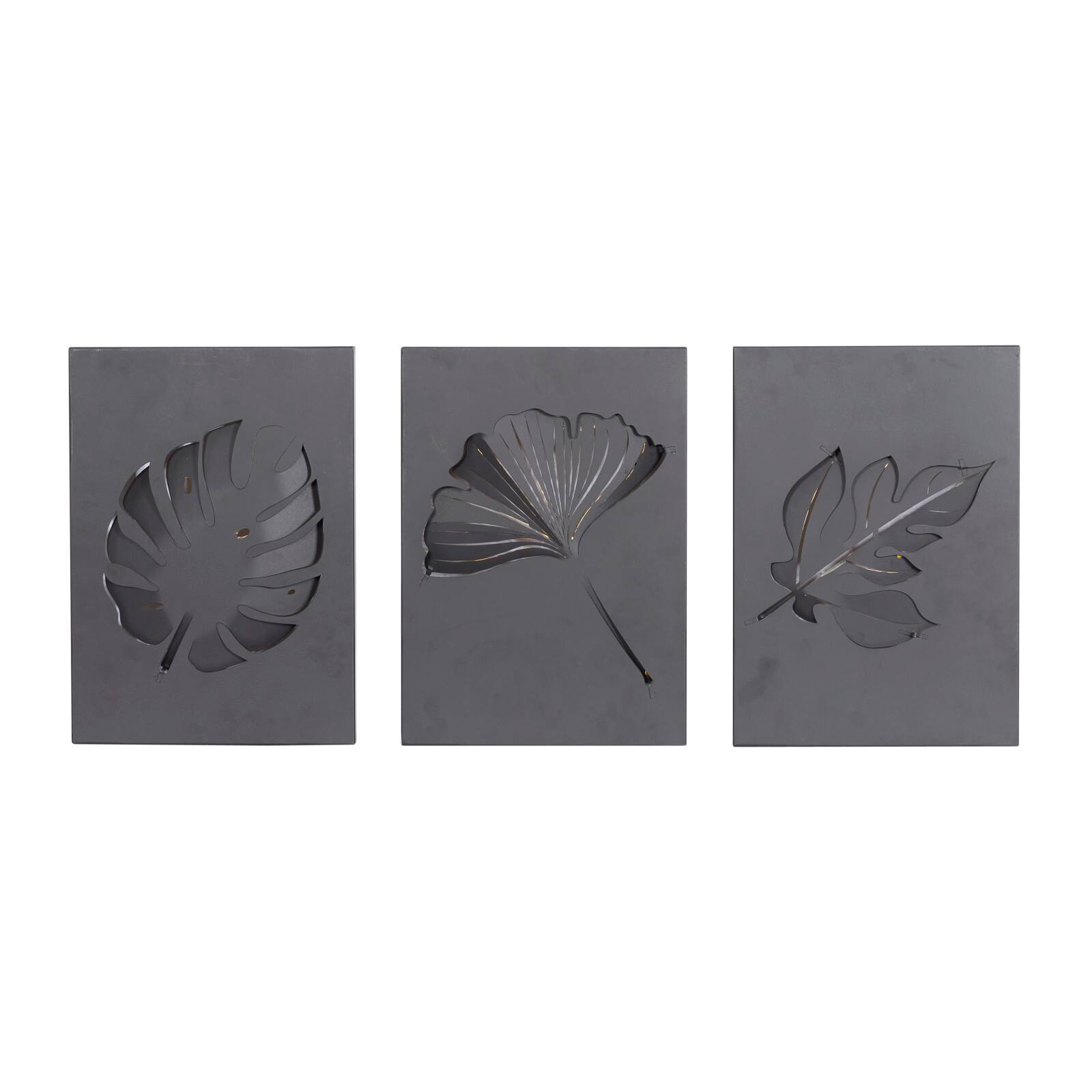 Black Contemporary Metal Wall D&#xE9;cor Set
