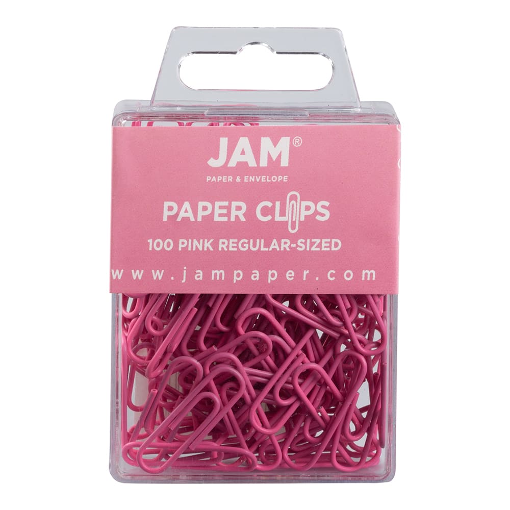 JAM Paper 1" Colorful Standard Paper Clips, 2 Packs of 100