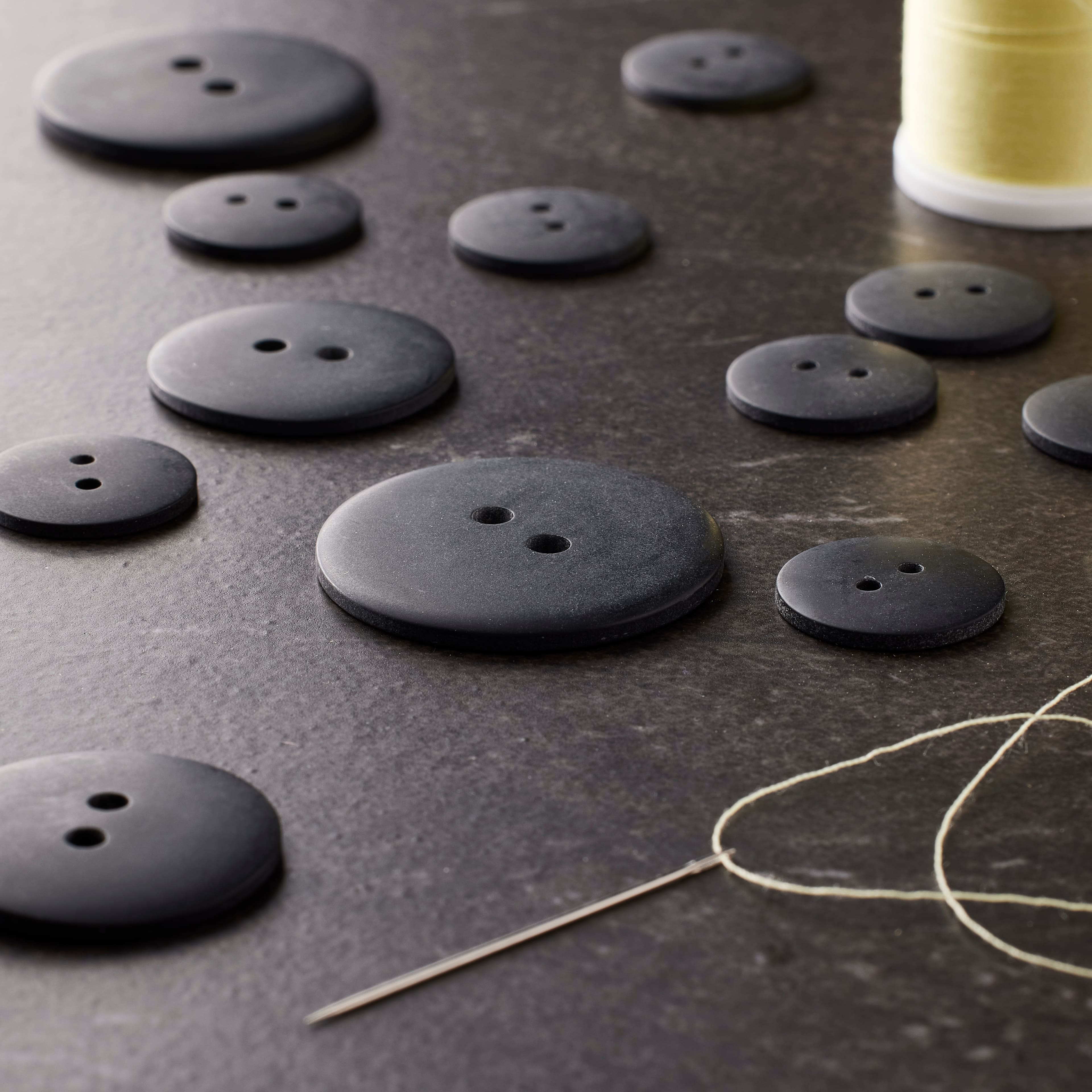 12 Packs: 11 ct. (132 total) Favorite Findings&#x2122; Jet Black Buttons