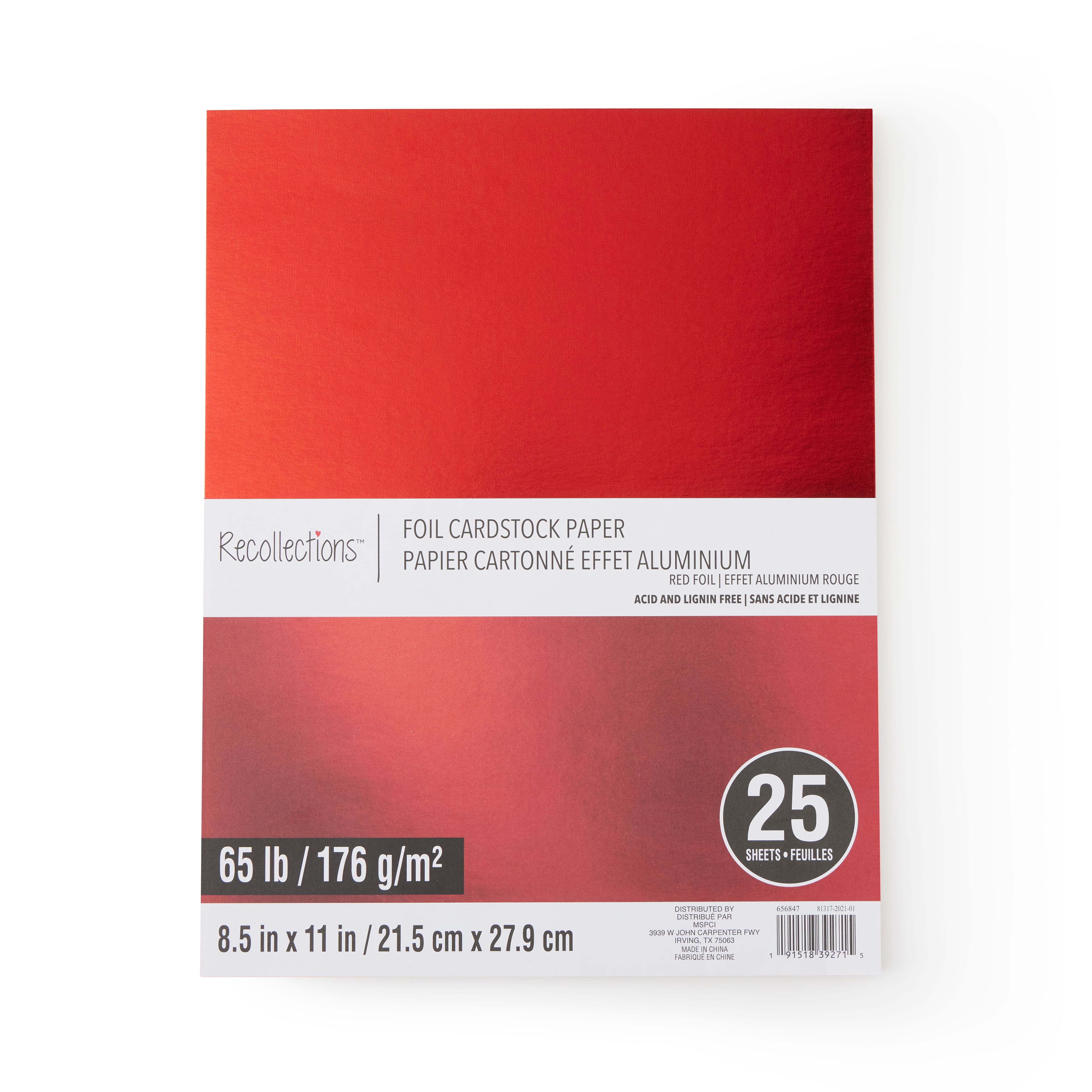 12 Packs: 25 ct. (300 total) 8.5" x 11" Foil Cardstock Paper by Recollections™