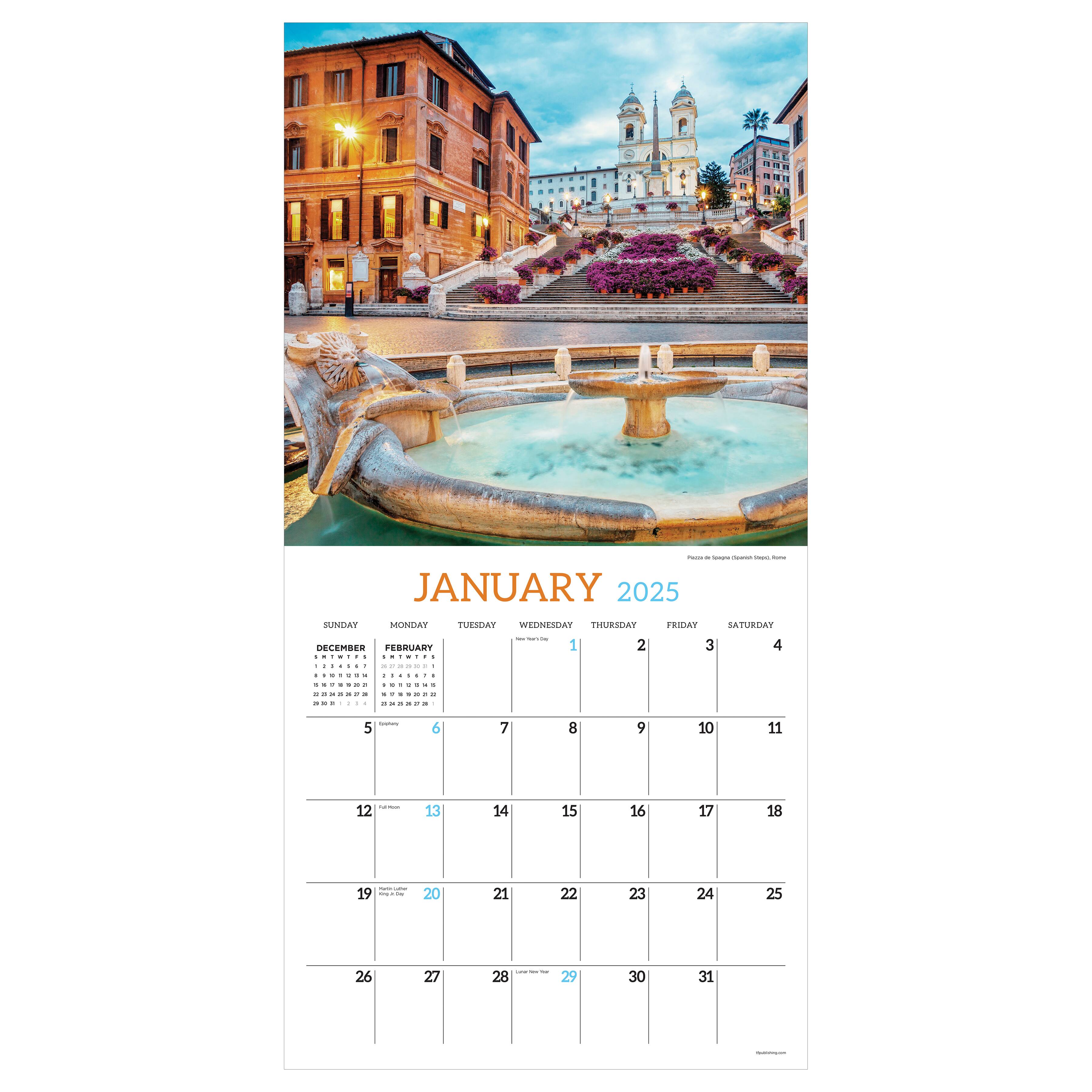 TF Publishing 2025 Italy Wall Calendar