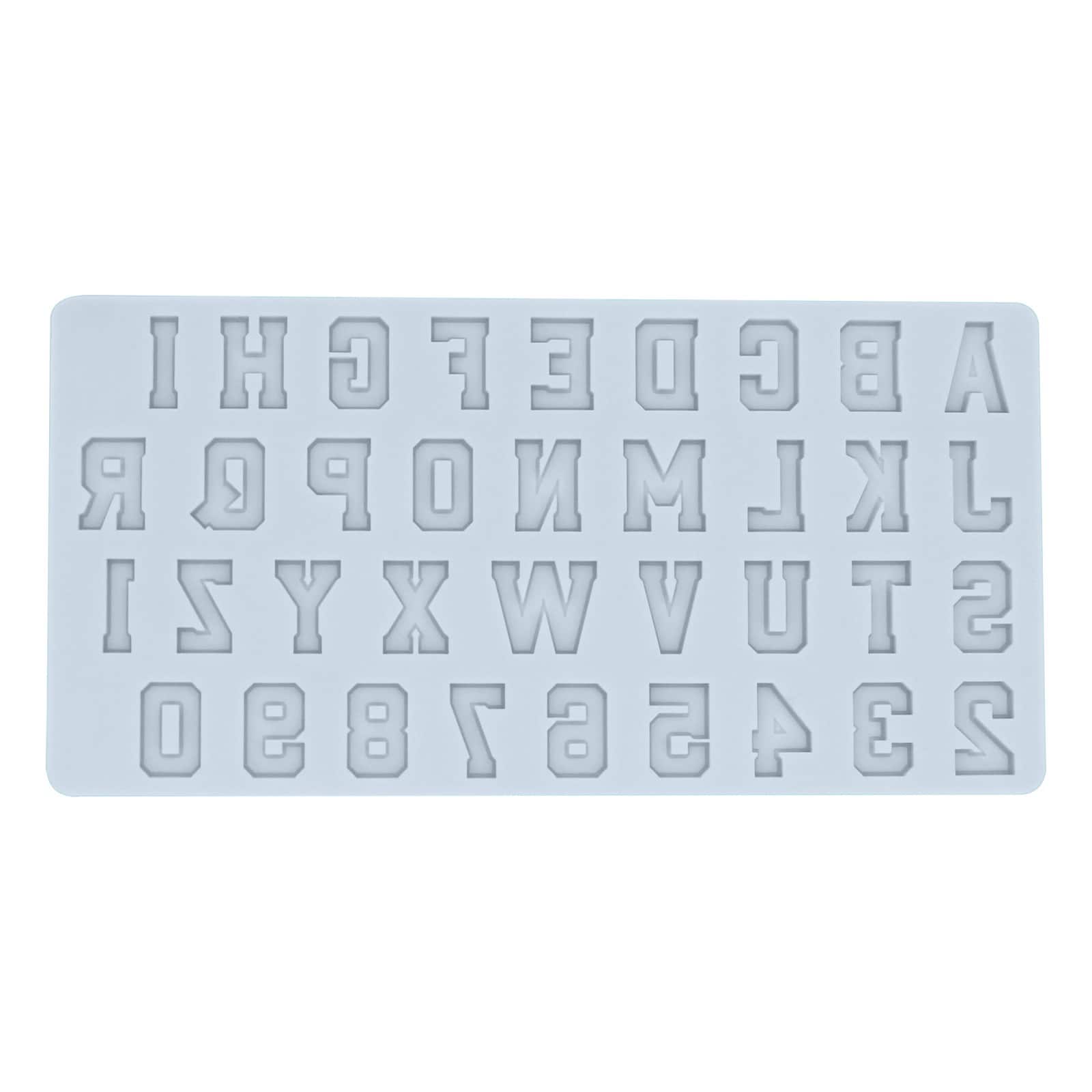Varsity Alphabet Font Silicone Fondant Mold by Makery&#xAE;