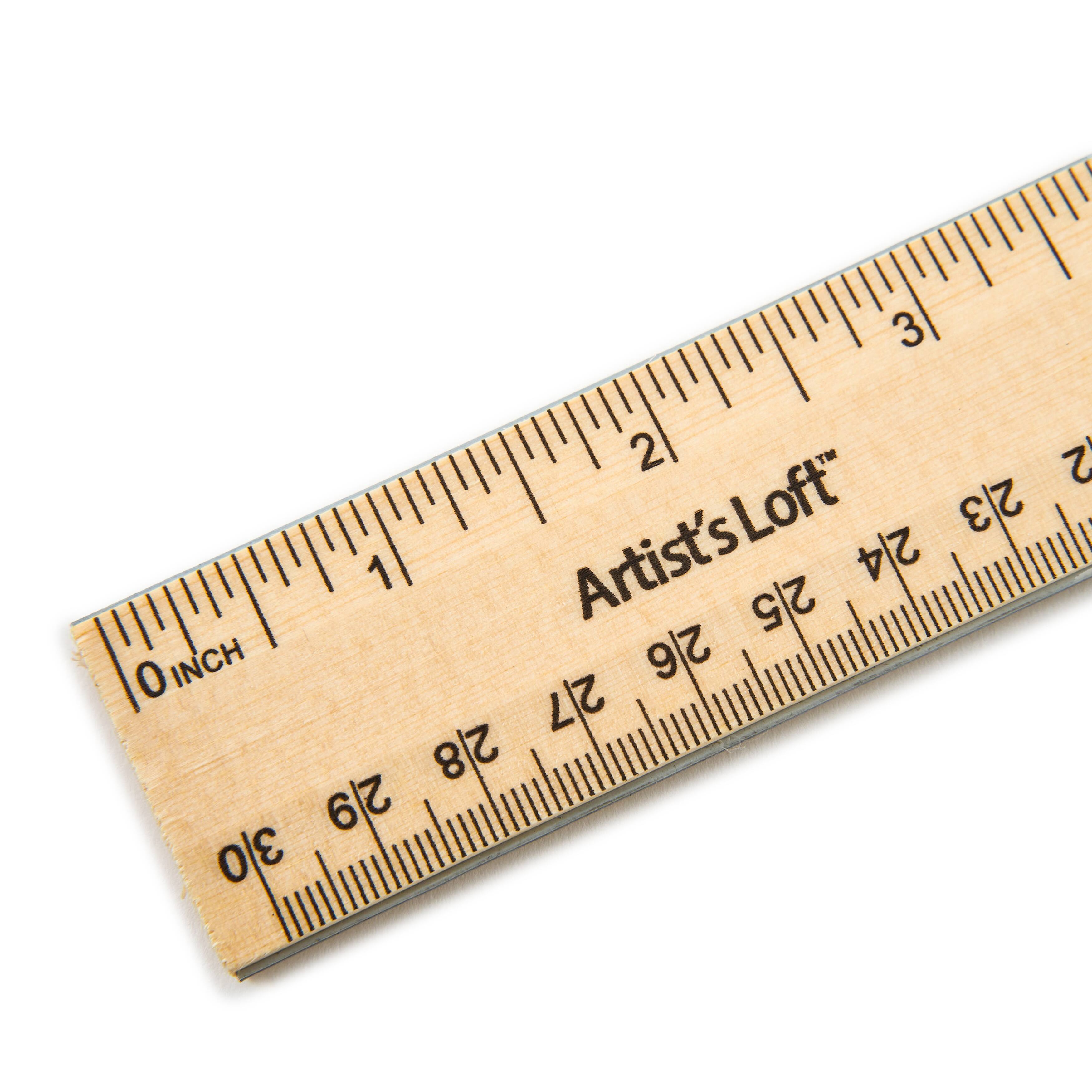 12 Pack: Wood Ruler by Artist&#x27;s Loft&#x2122;