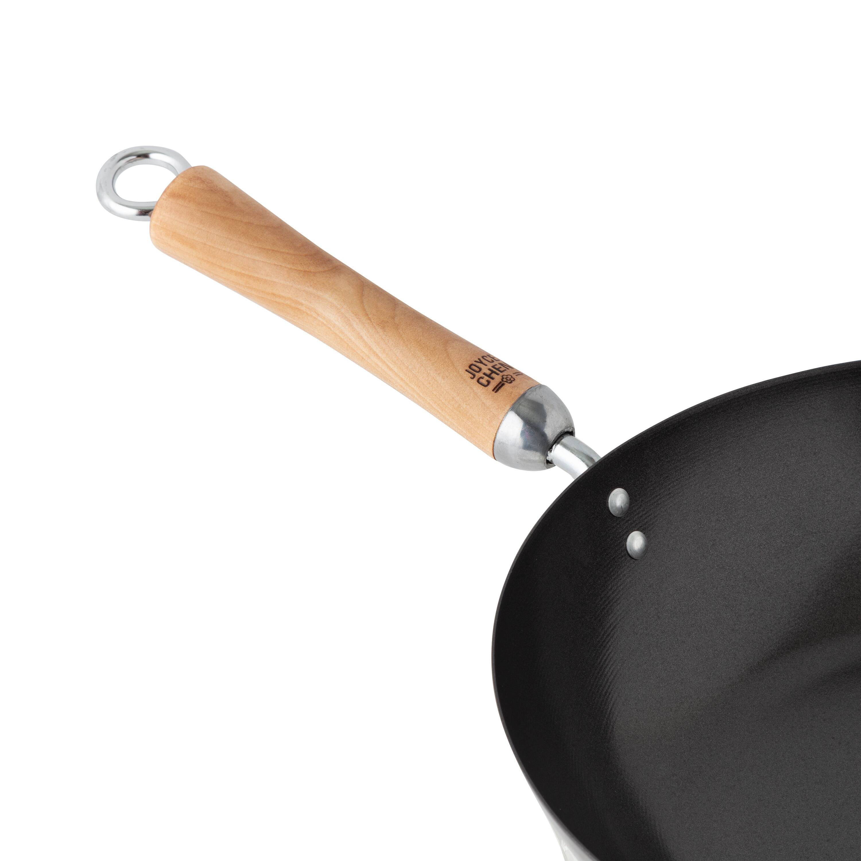 Joyce Chen 12" Carbon Steel Nonstick Stir Fry Pan with Birch Handle