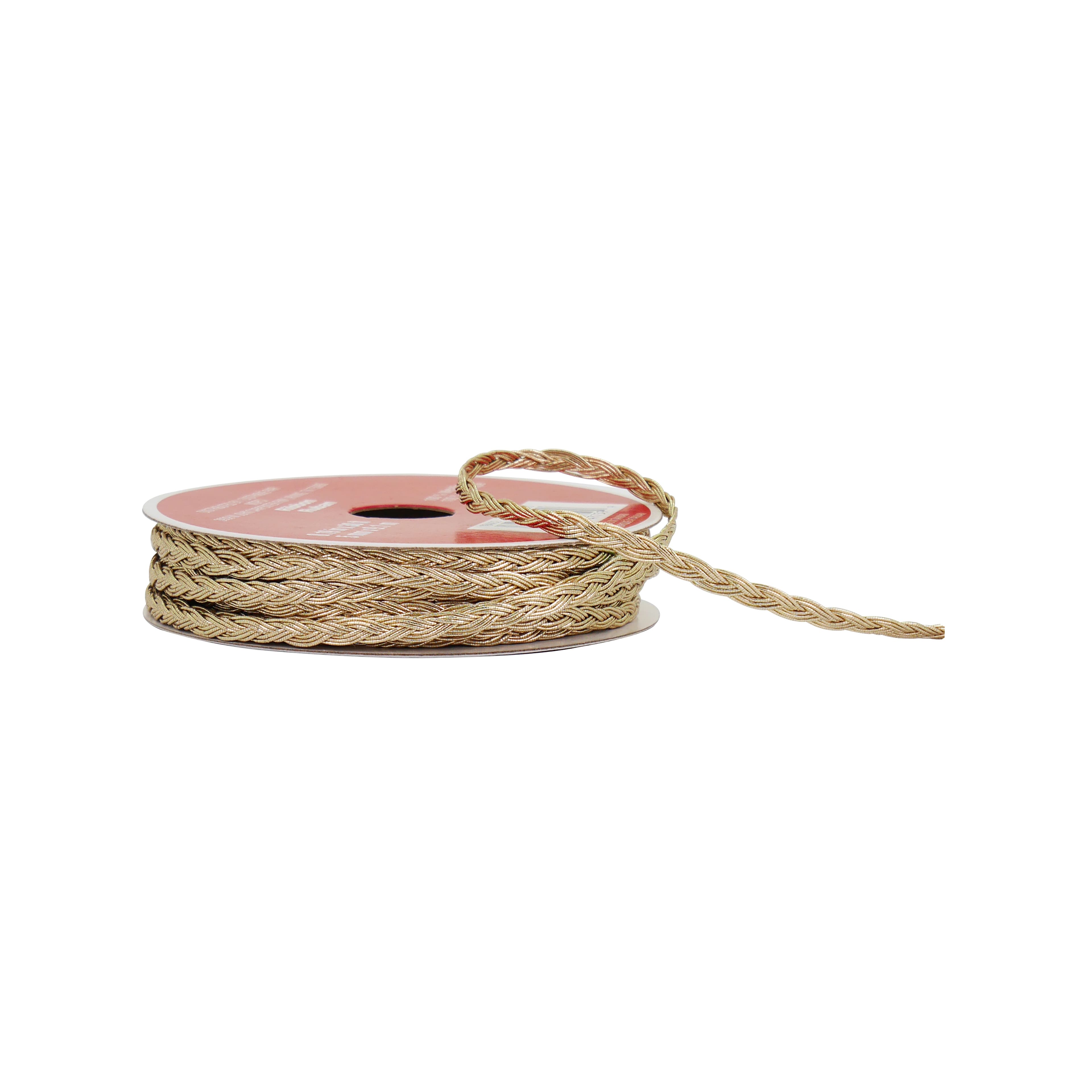 1/5&#x22; x 30ft. Gold Braid Trim Ribbon by Celebrate It&#xAE;