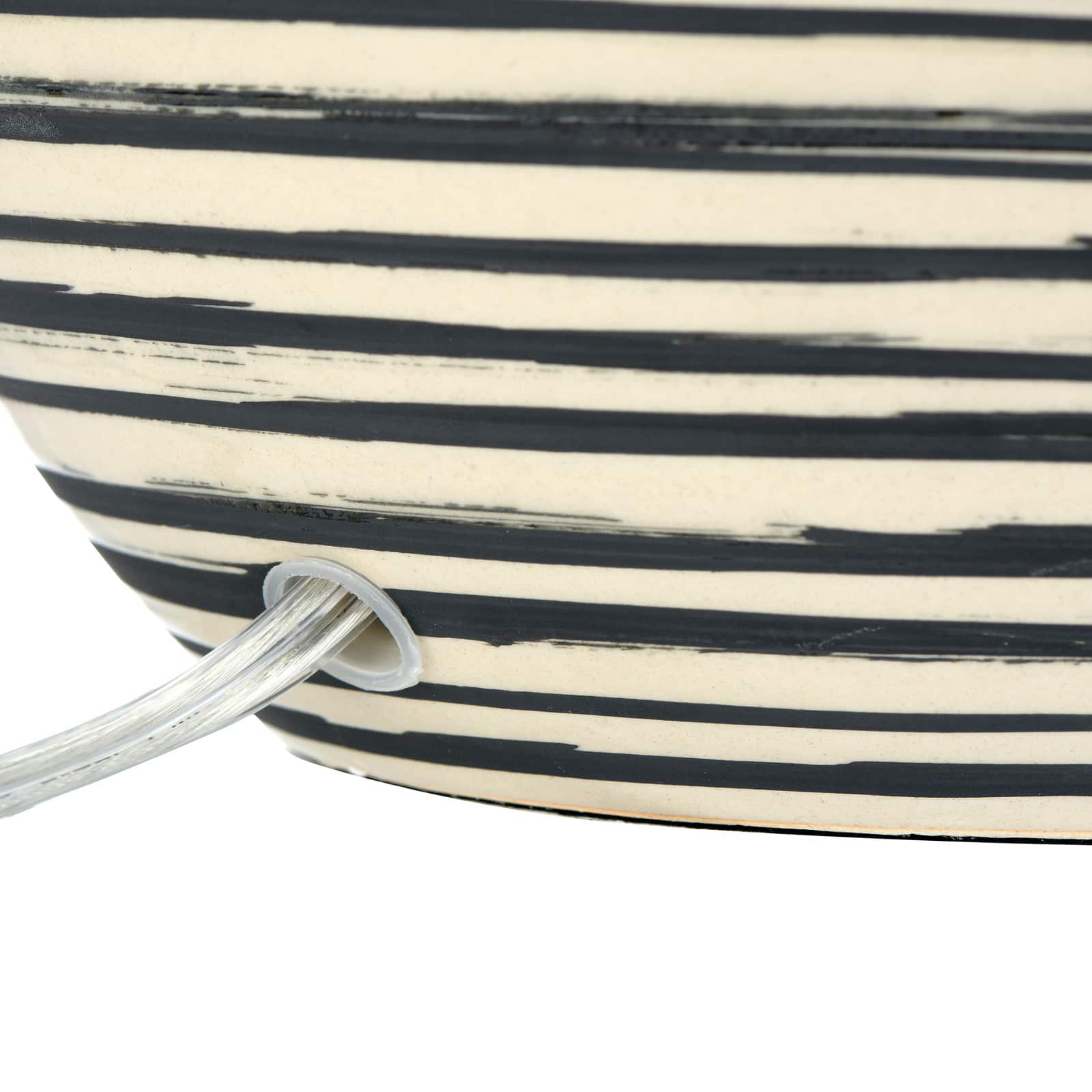 23&#x22; Ceramic Textured Striped Table Lamp