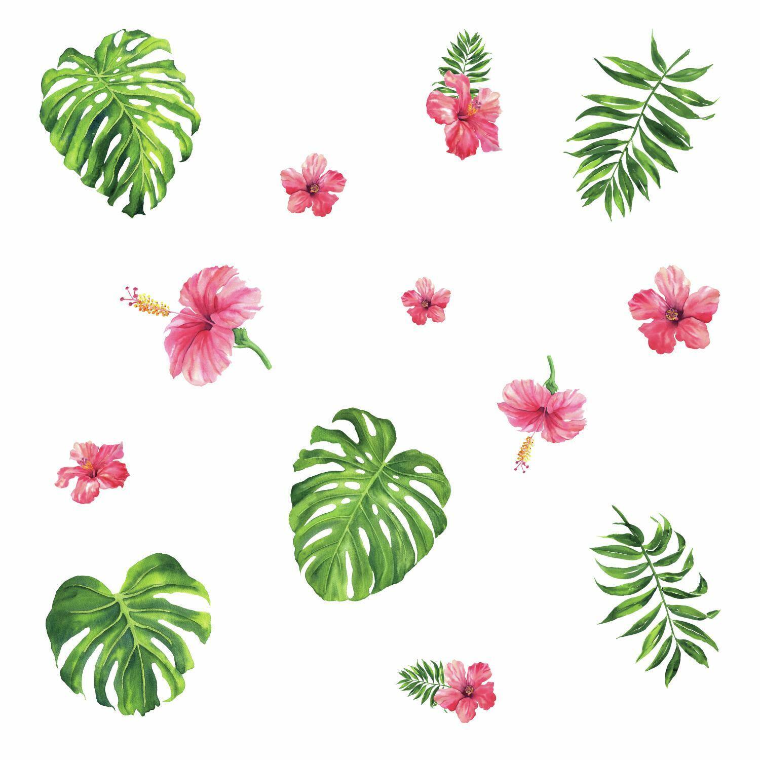 RoomMates Tropical Hibiscus Flower Peel & Stick Decals