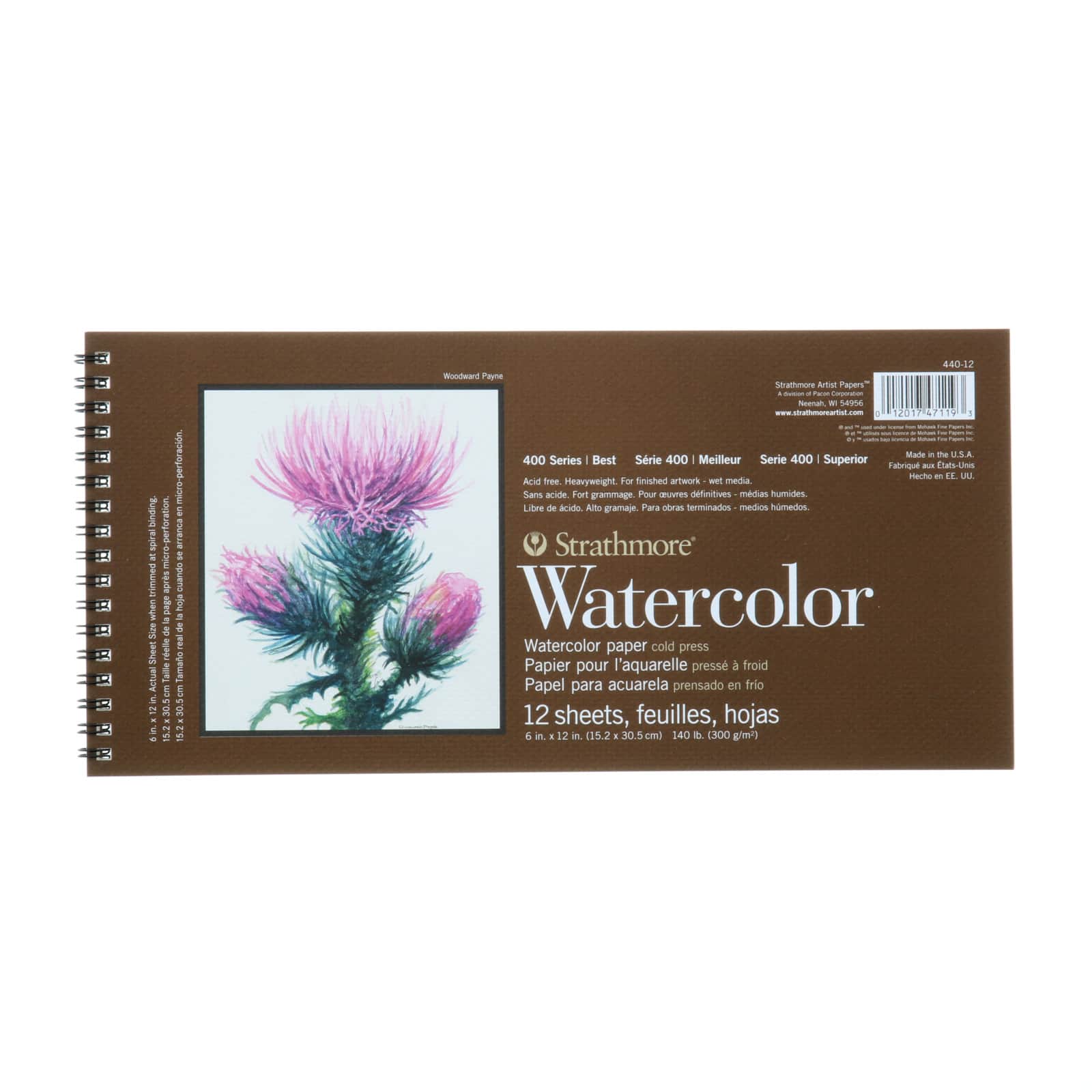 Strathmore® 400 Series Wired Watercolor Paper Pad