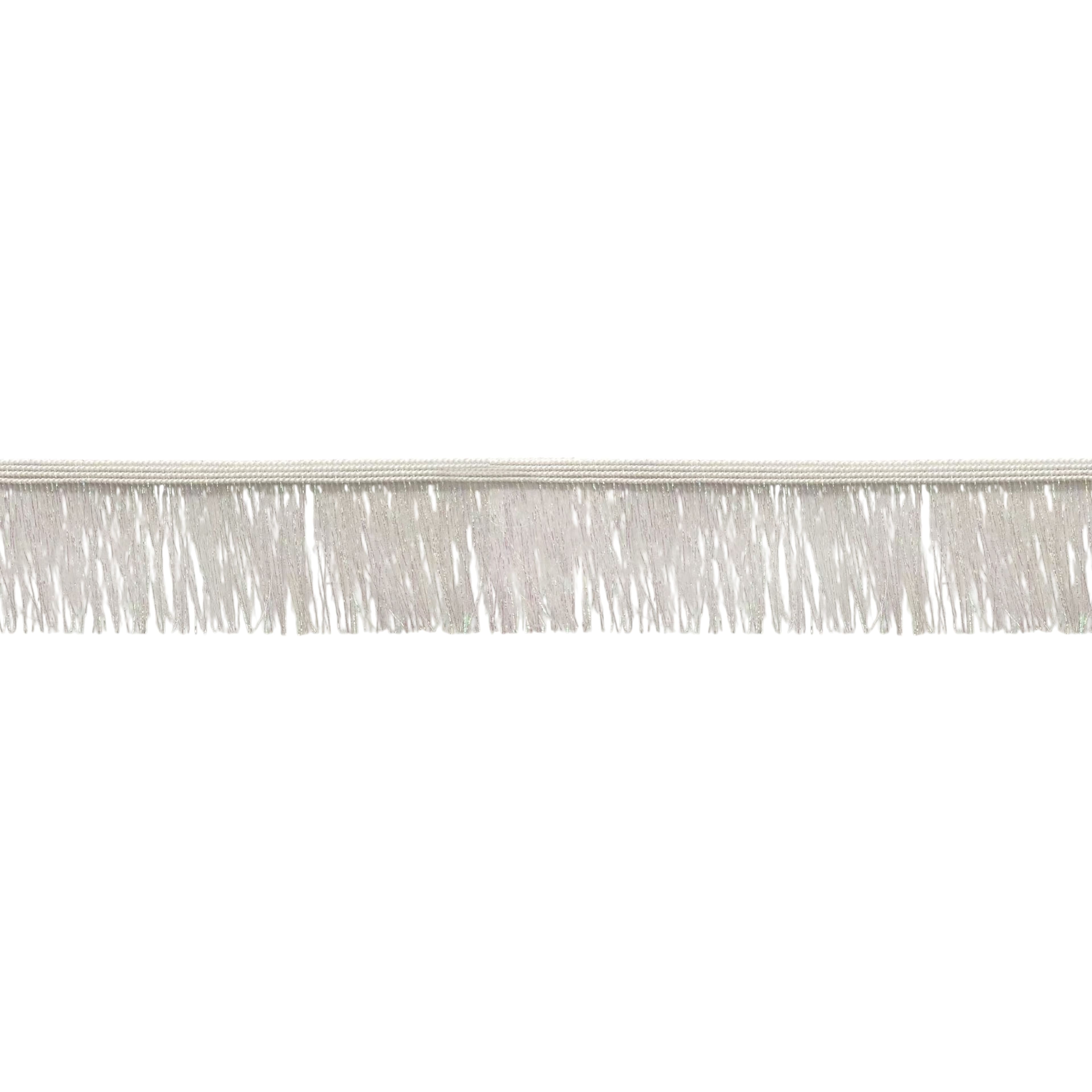 1.87&#x22; White Shimmery Fringe Trim by Celebrate It&#xAE;