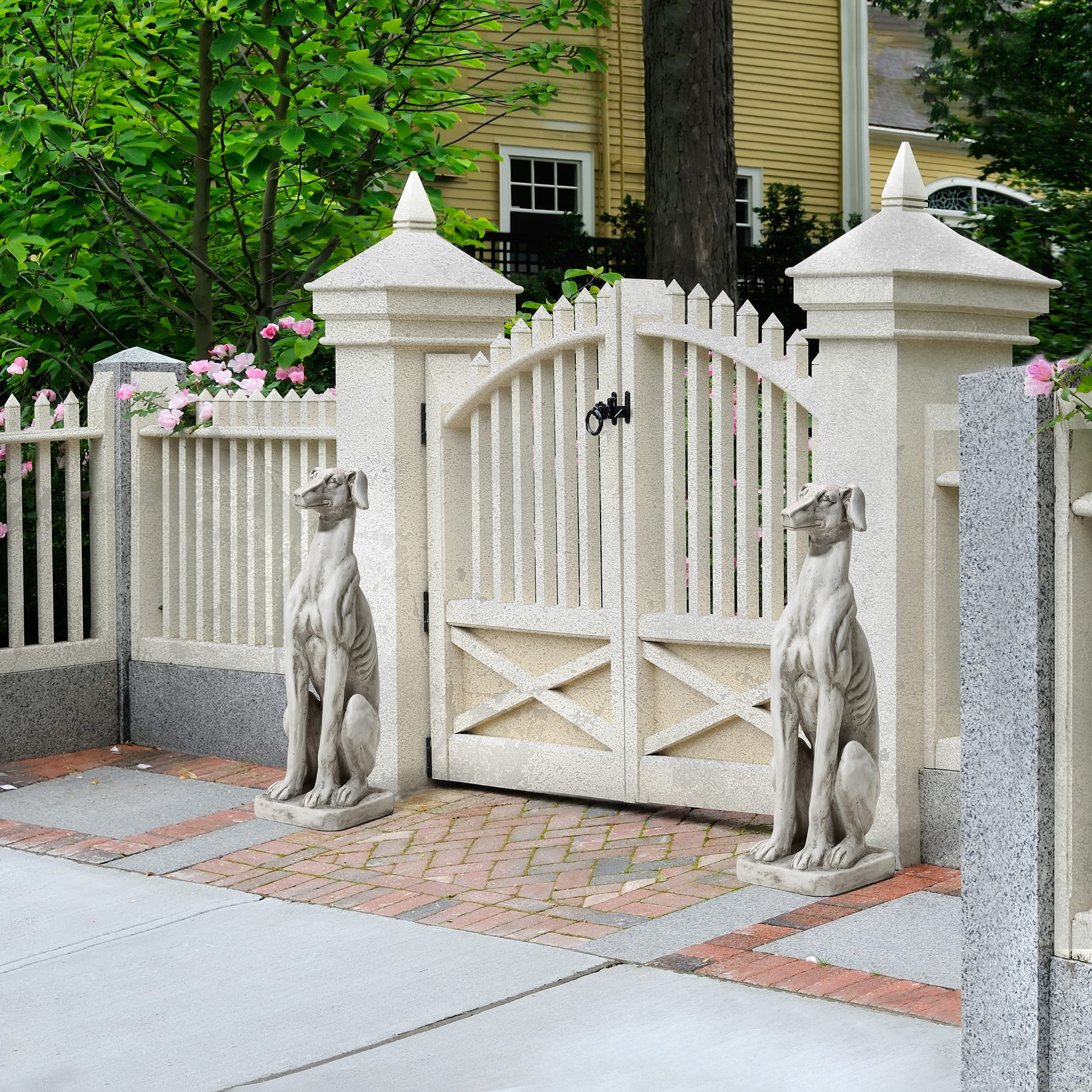 Glitzhome&#xAE; 32&#x22; Sitting Dog Garden Statues, 2ct.